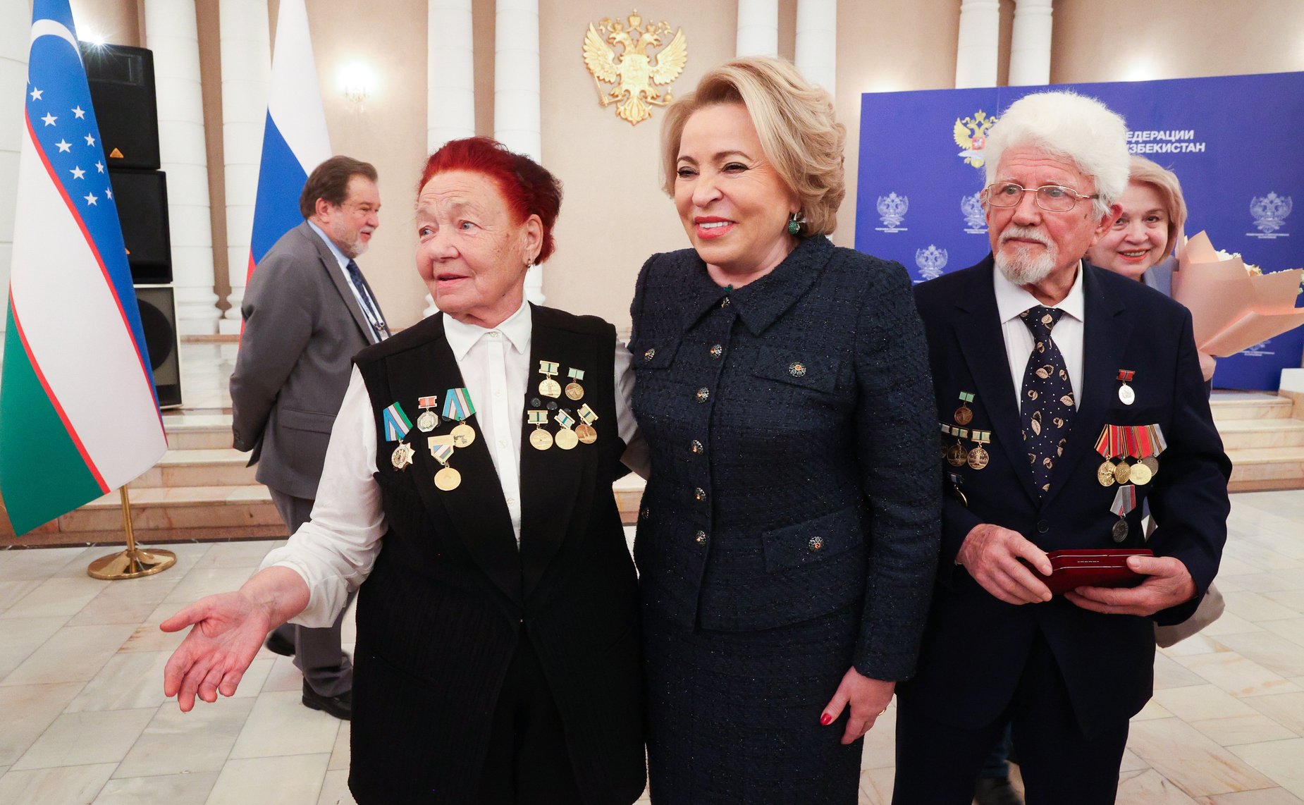 В преддверии Дня Победы Валентина Матвиенко встретилась в Ташкенте с ветеранами Великой Отечественной войны и блокадниками