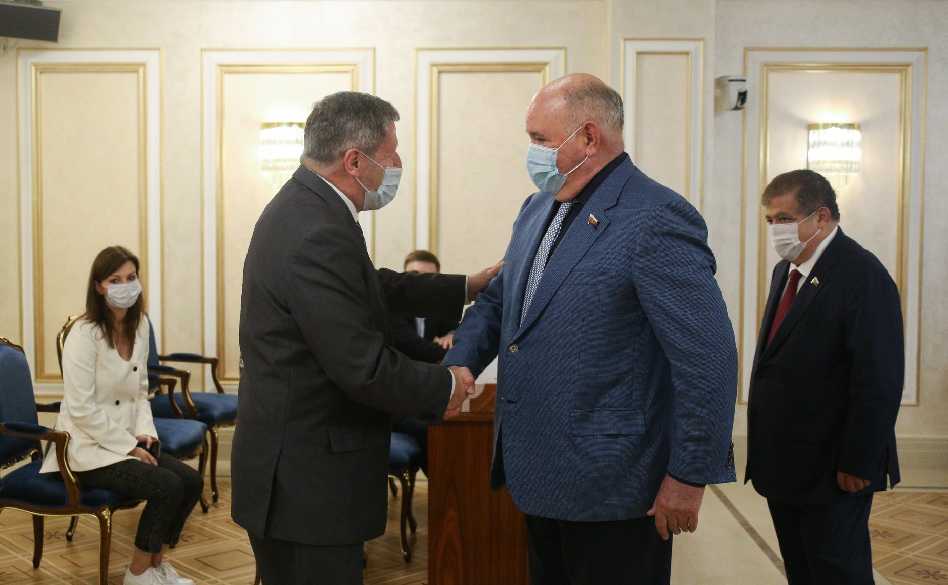 Встреча председателя Комитета СФ по международным делам Григория Карасина с Чрезвычайным и Полномочным Послом Государства Израиль в РФ Александром Бен Цви