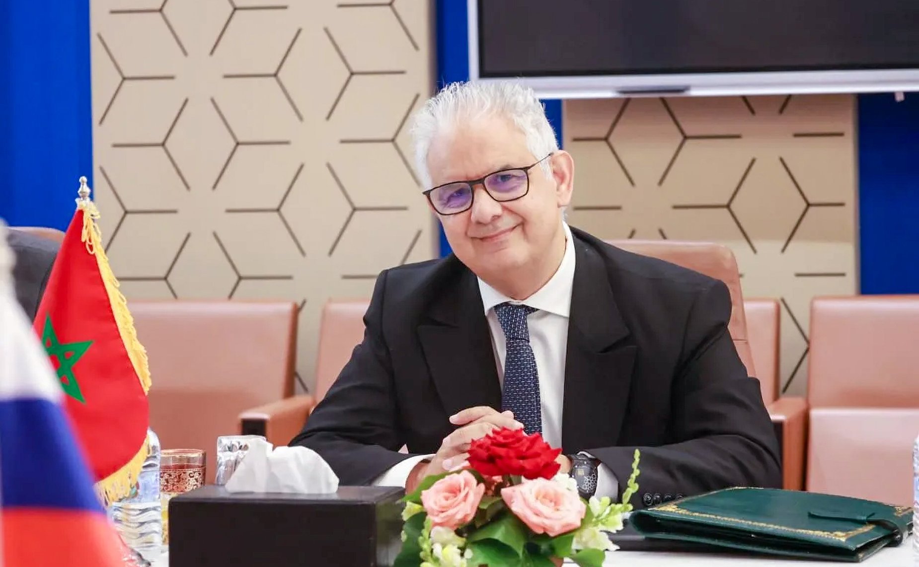 Участие делегации Совета Федерации в заседании группы по сотрудничеству Совета Федерации с Палатой советников Королевства Марокко. Встреча с Министром оборудования и водных ресурсов Низаом Баракой