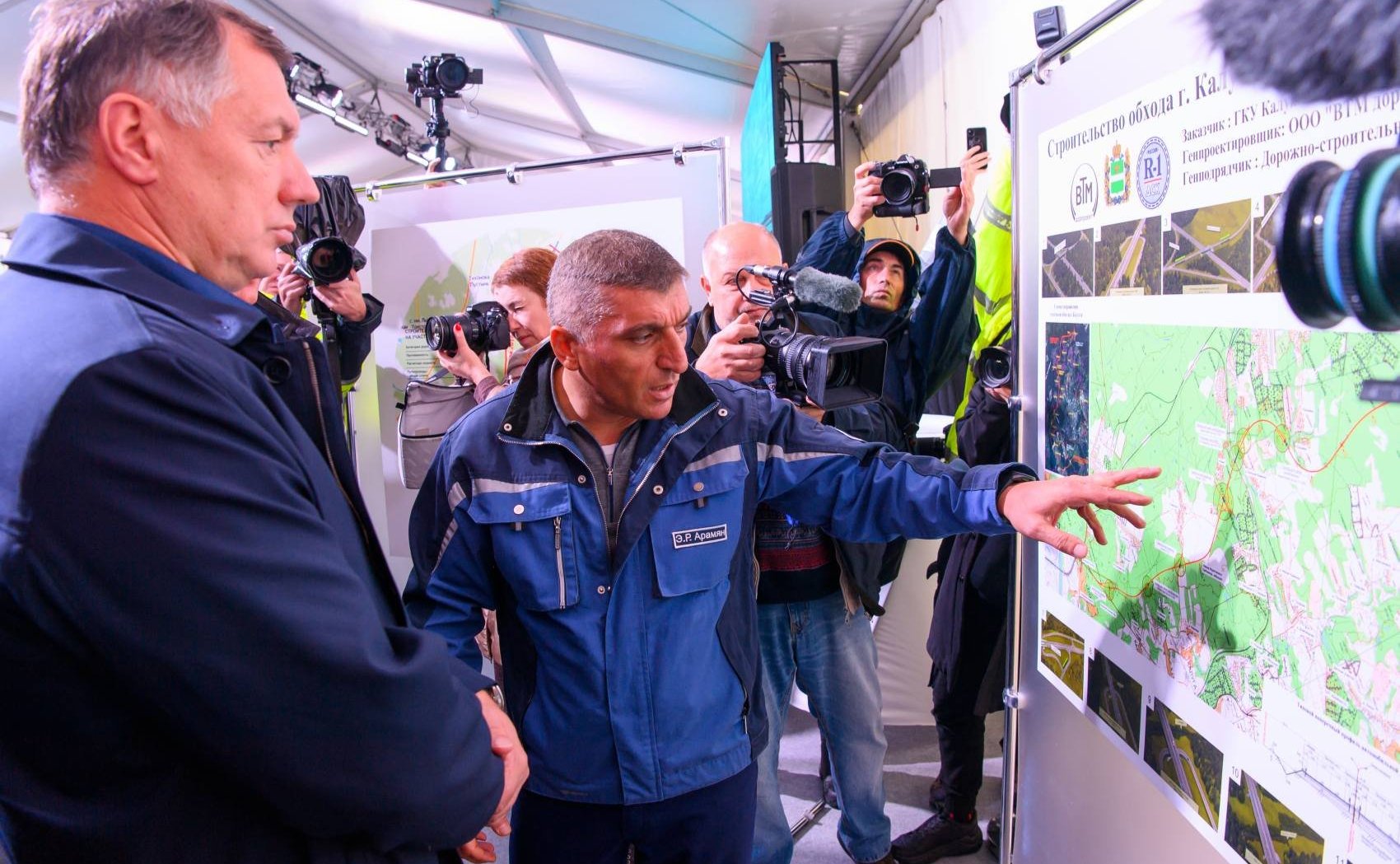 Анатолий Артамонов и Александр Савин приняли участие в церемонии ввода в эксплуатацию Северного автомобильного обхода города Калуги