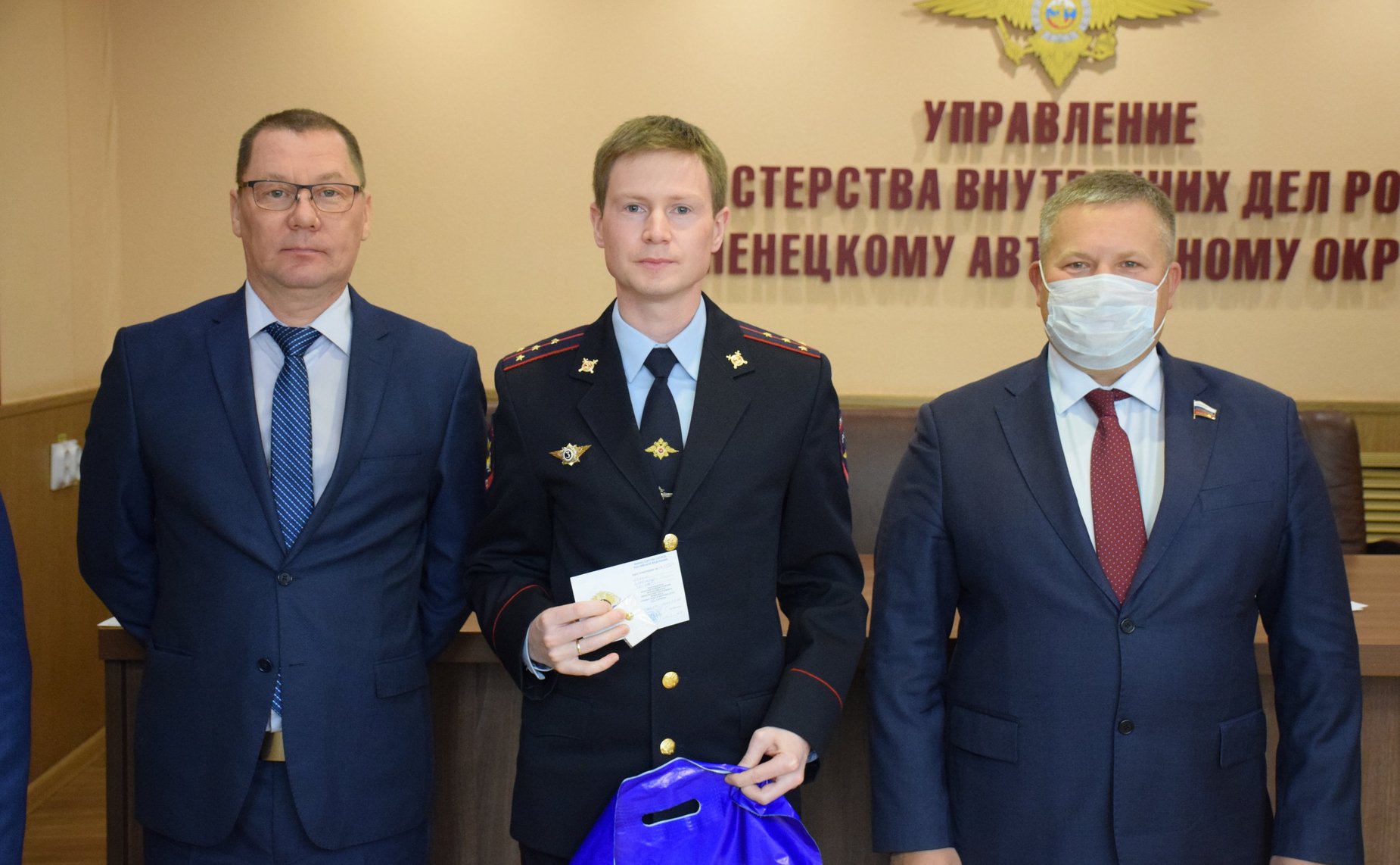 Денис Гусев принял участие в церемонии вручения значков ГТО сотрудникам полиции