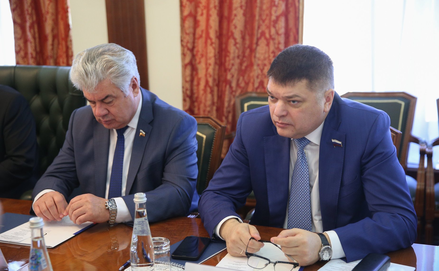 Встреча заместителя Председателя Совета Федерации Константина Косачева с Председателем Народного Совета Донецкой Народной Республики Владимиром Бидёвкой