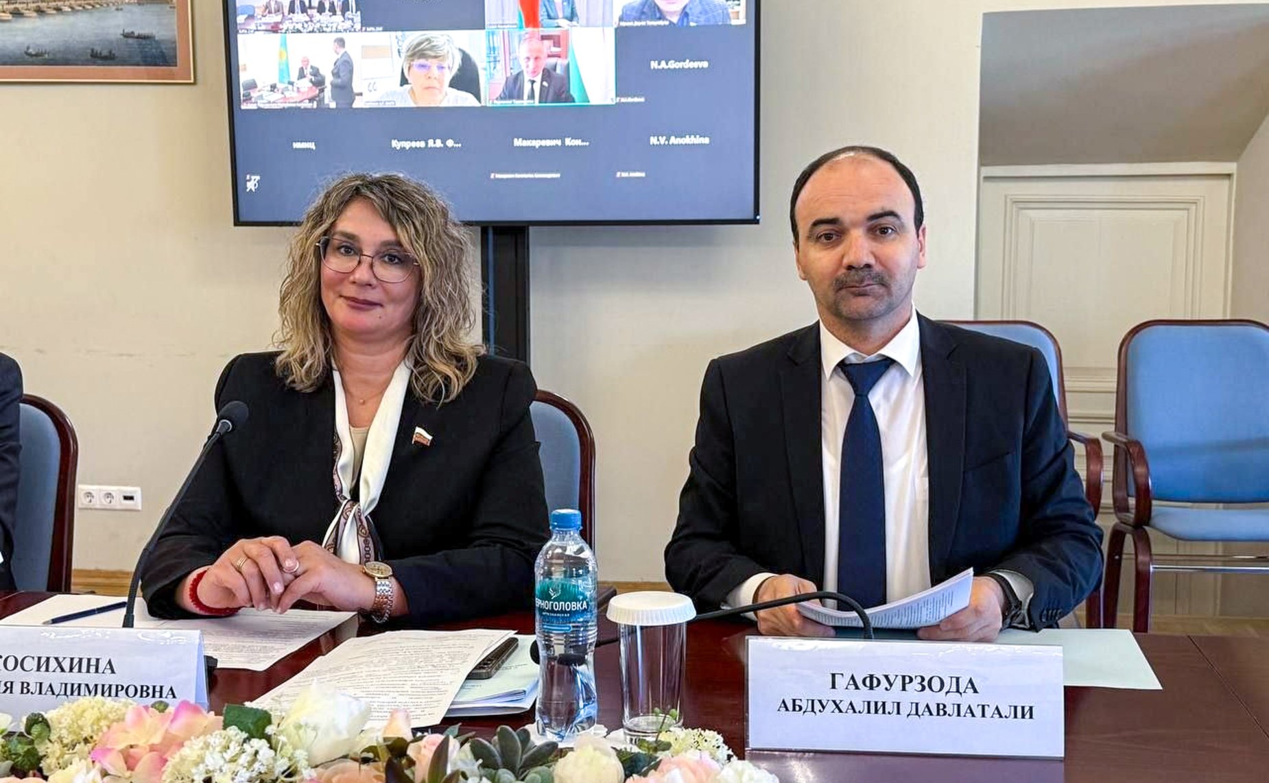 Участие сенаторов РФ в заседании Постоянной комиссии МПА СНГ по социальной политике и правам человека рабочей группы МПА СНГ по разработке модального закона «О платформенной занятости»