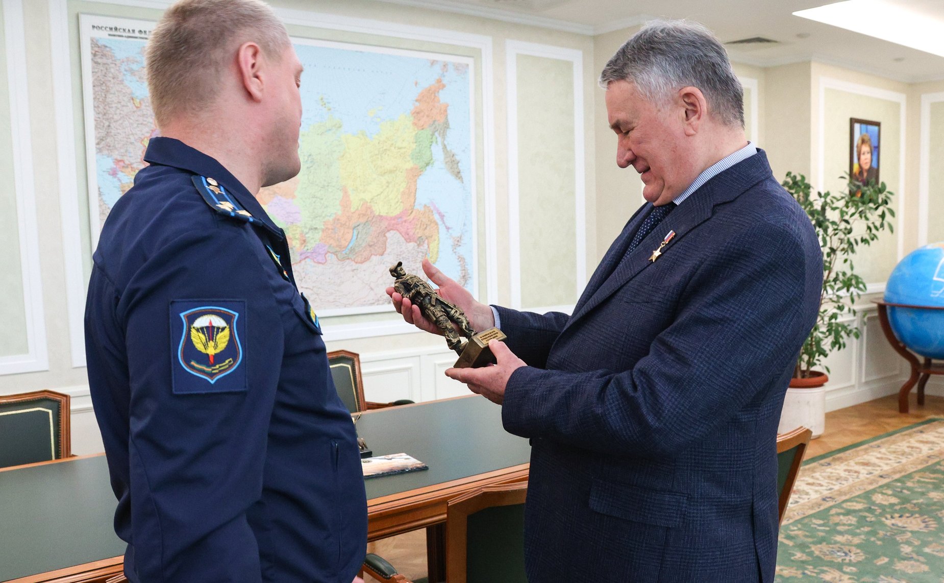 Встреча Юрия Воробьева с ветераном СВО