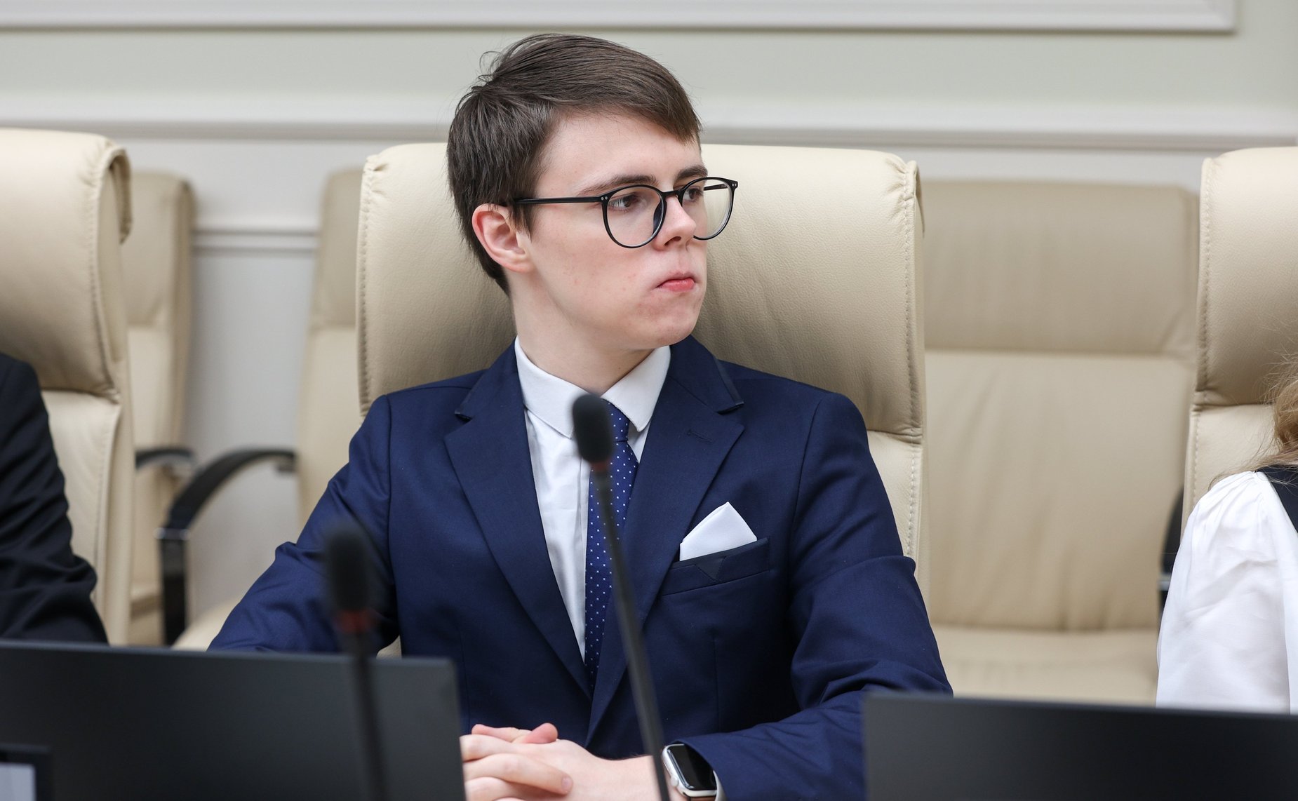 Встреча председателя Комитета Совета Федерации по международным делам Григория Карасина со студентами юридического факультета МГУ им. Ломоносова