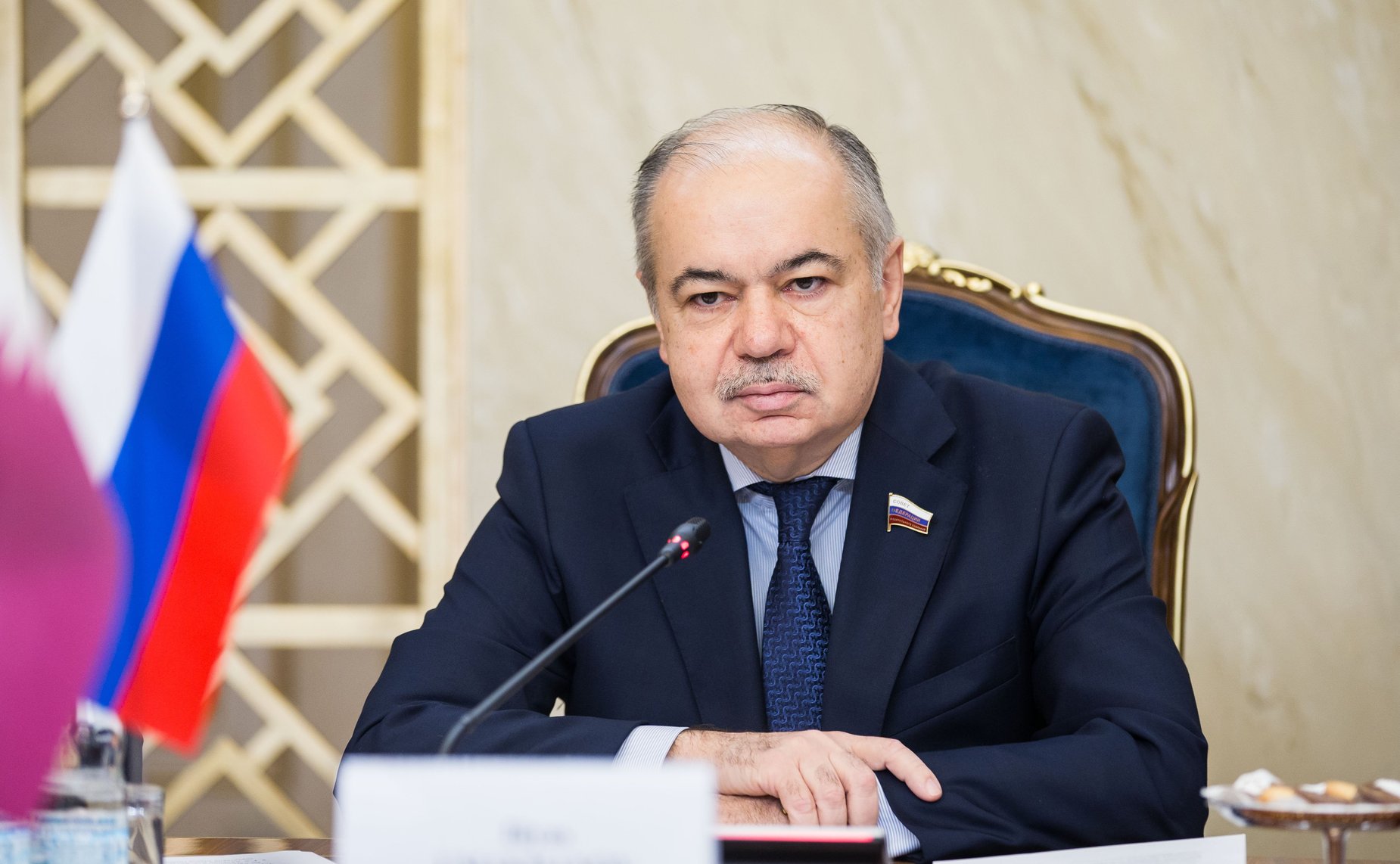 Встреча И. Умаханова с председателем катарской части Катарско-Российского делового совета, членом Консультативного Совета Государства Катар Али Бин Абдуллатифом Аль-Миснедом