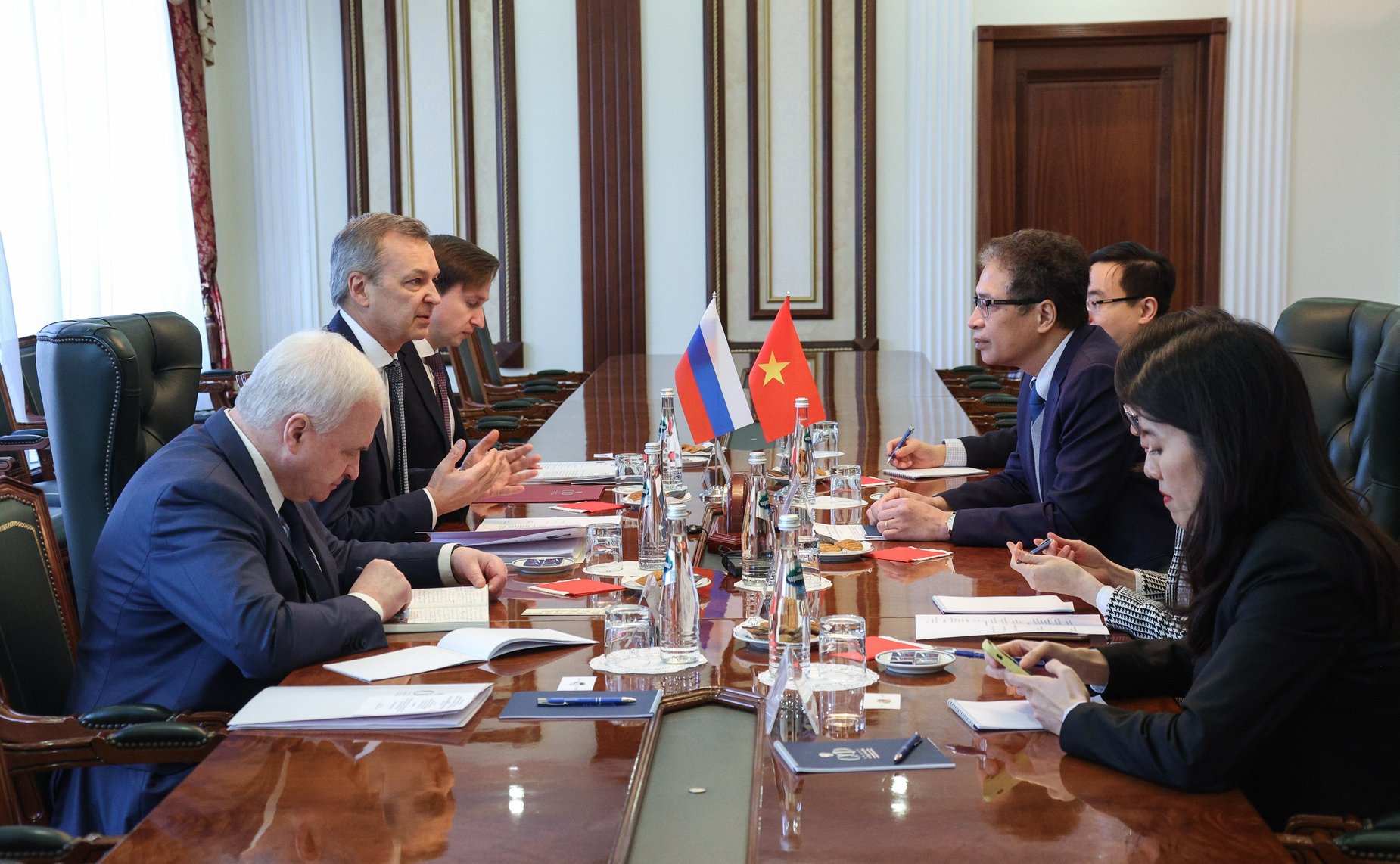 Встреча первого заместителя Председателя СФ Андрея Яцкина с Чрезвычайным и Полномочным Послом Социалистической Республики Вьетнам в Российской Федерации