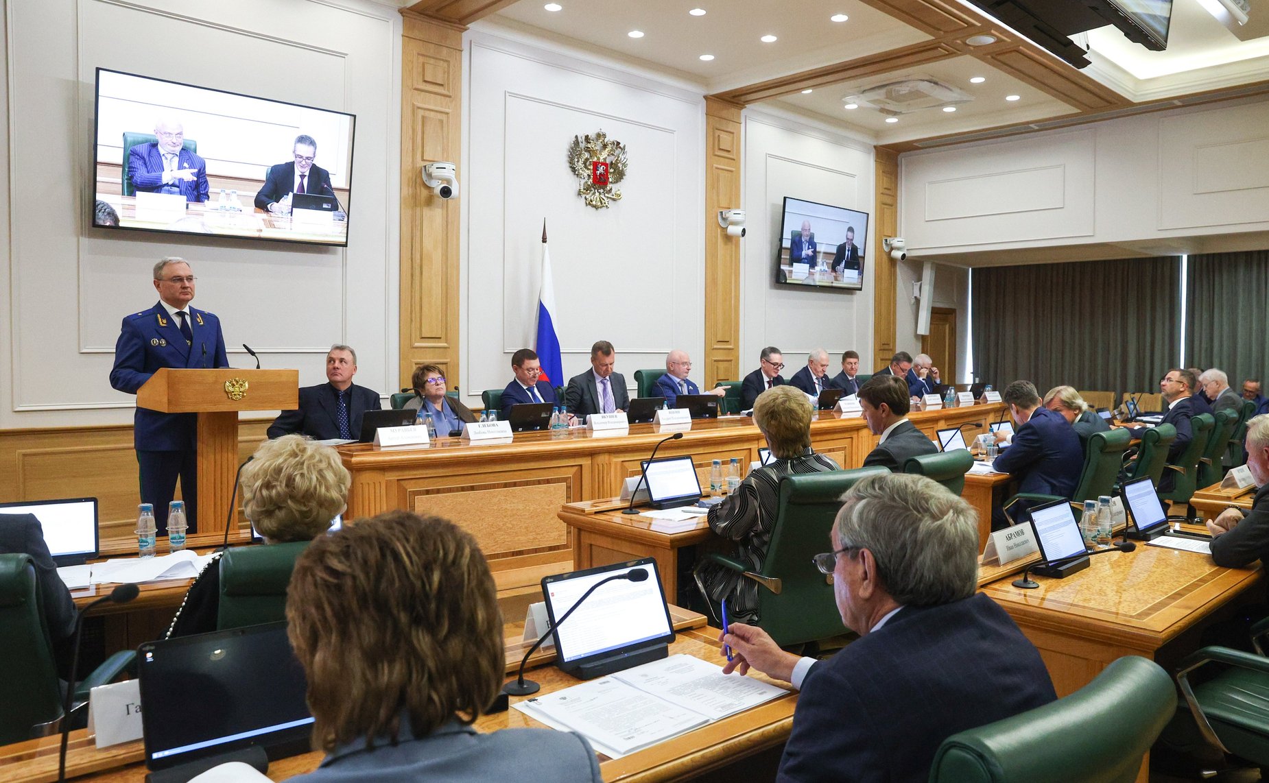 Заседание Комитетов СФ по конституционному законодательству и государственному строительству, обороне и безопасности, по федеративному устройству, региональной политике, МСУ и делам Севера, по аграрно-продовольственной политике и природопользованию