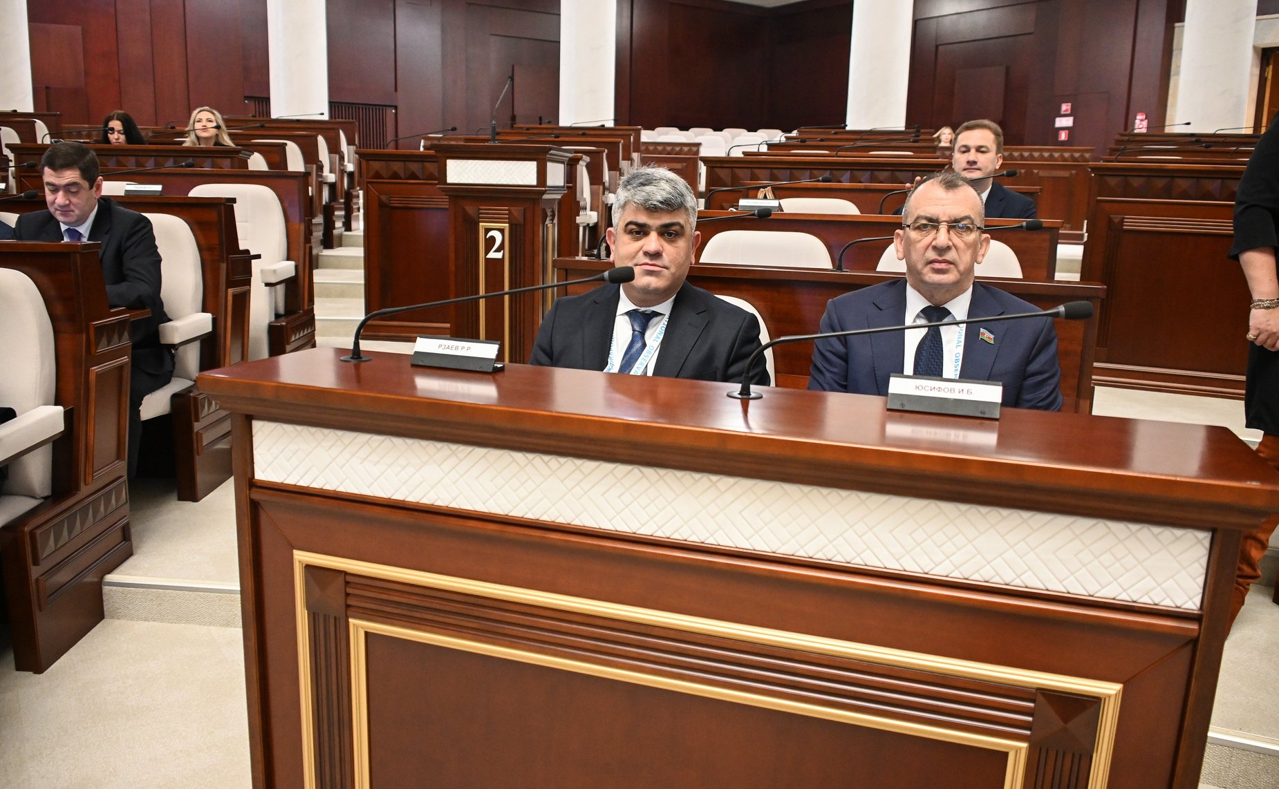 Российские законодатели в рамках визита провели встречу с Председателем Палаты представителей Национального собрания Республики Беларусь Владимиром Андрейченко