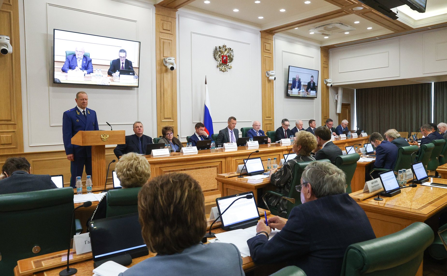 Заседание Комитетов СФ по конституционному законодательству и государственному строительству, обороне и безопасности, по федеративному устройству, региональной политике, МСУ и делам Севера, по аграрно-продовольственной политике и природопользованию
