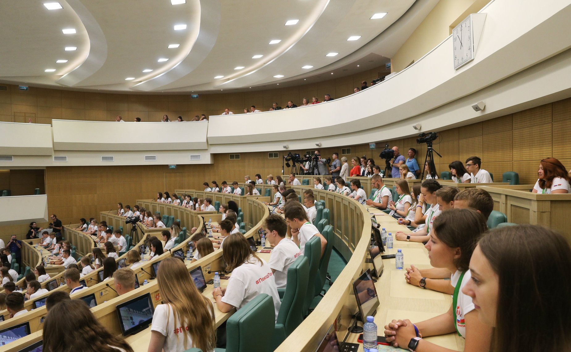 Встреча Председателя СФ Валентины Матвиенко с участниками российско-белорусского военно-патриотического проекта «Поезд Памяти»