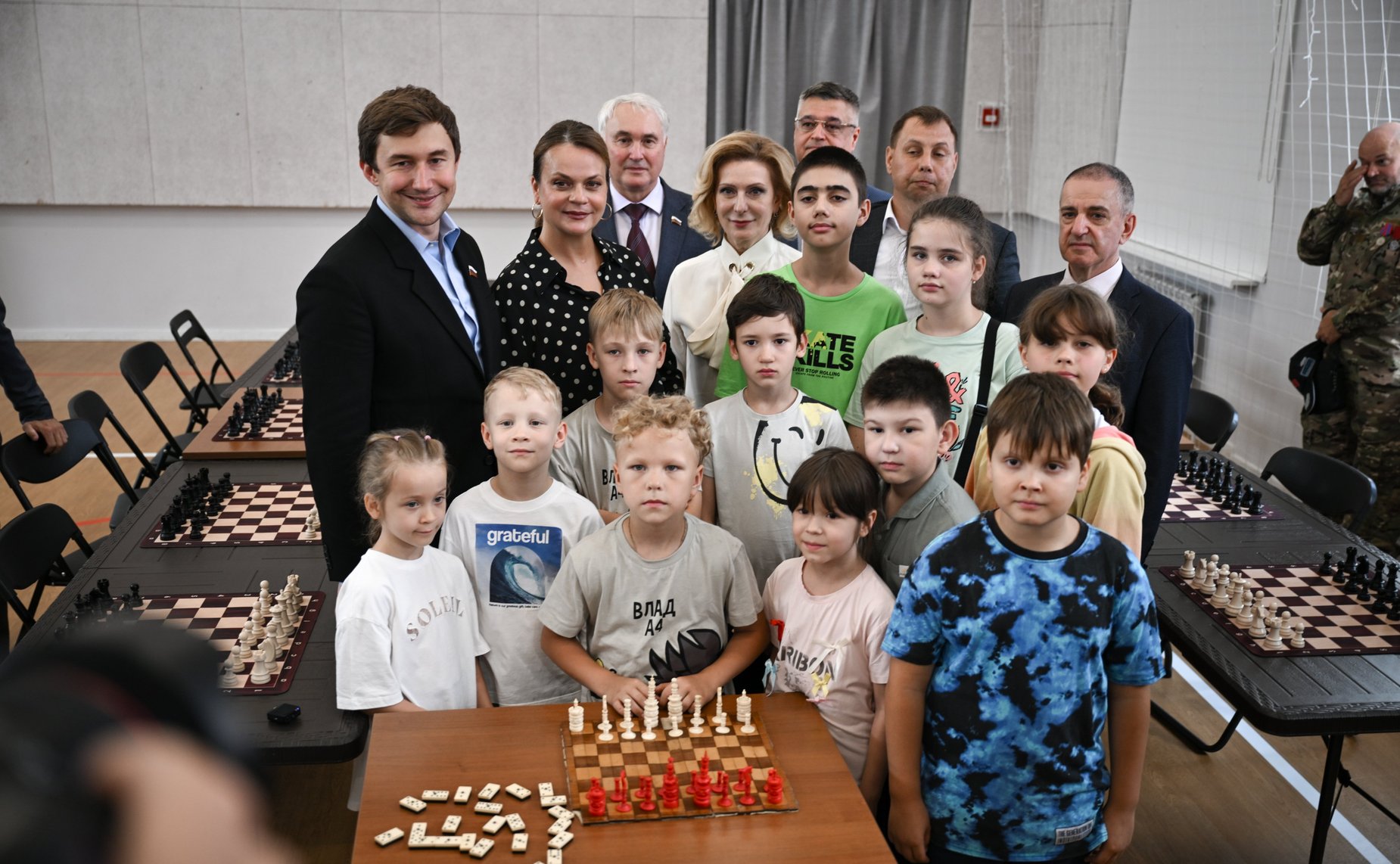 Инна Святенко и Сергей Карякин приняли участие в открытии шахматного клуба и совещании «Вовлечение участников СВО в физическую культуру и спорт»