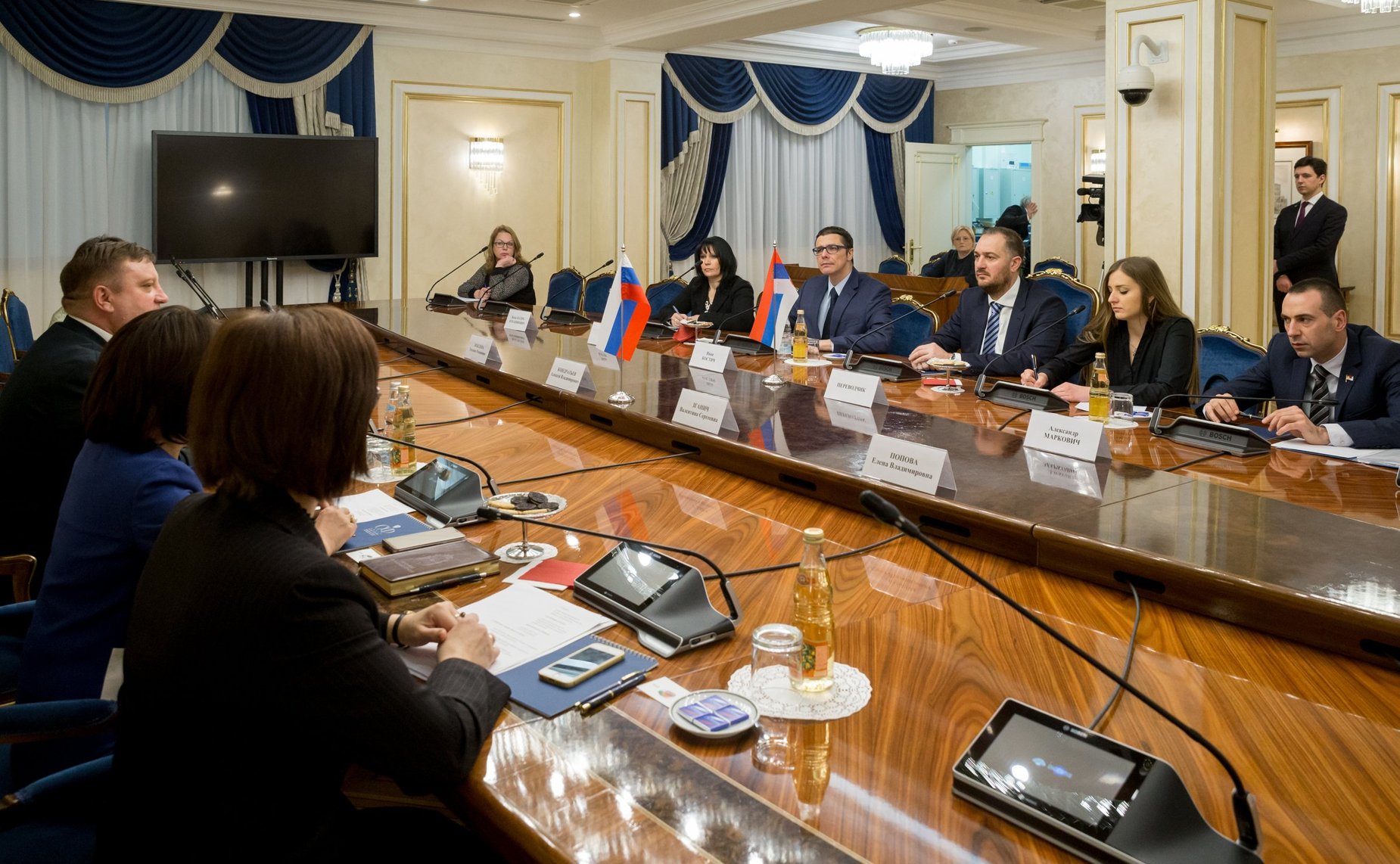 Встреча А. Кондратьева с председателем Комитета Народной скупщины Сербии по вопросом диаспоры и сербов в регионе И. Костичем