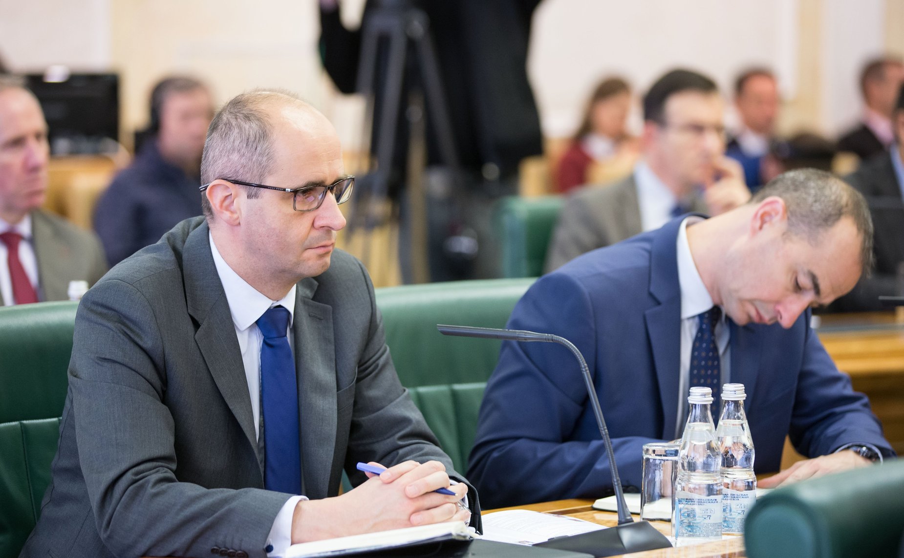 Встреча В. Бондарева с директором Центра высших военных исследований Французской Республики Винсентом Жиро