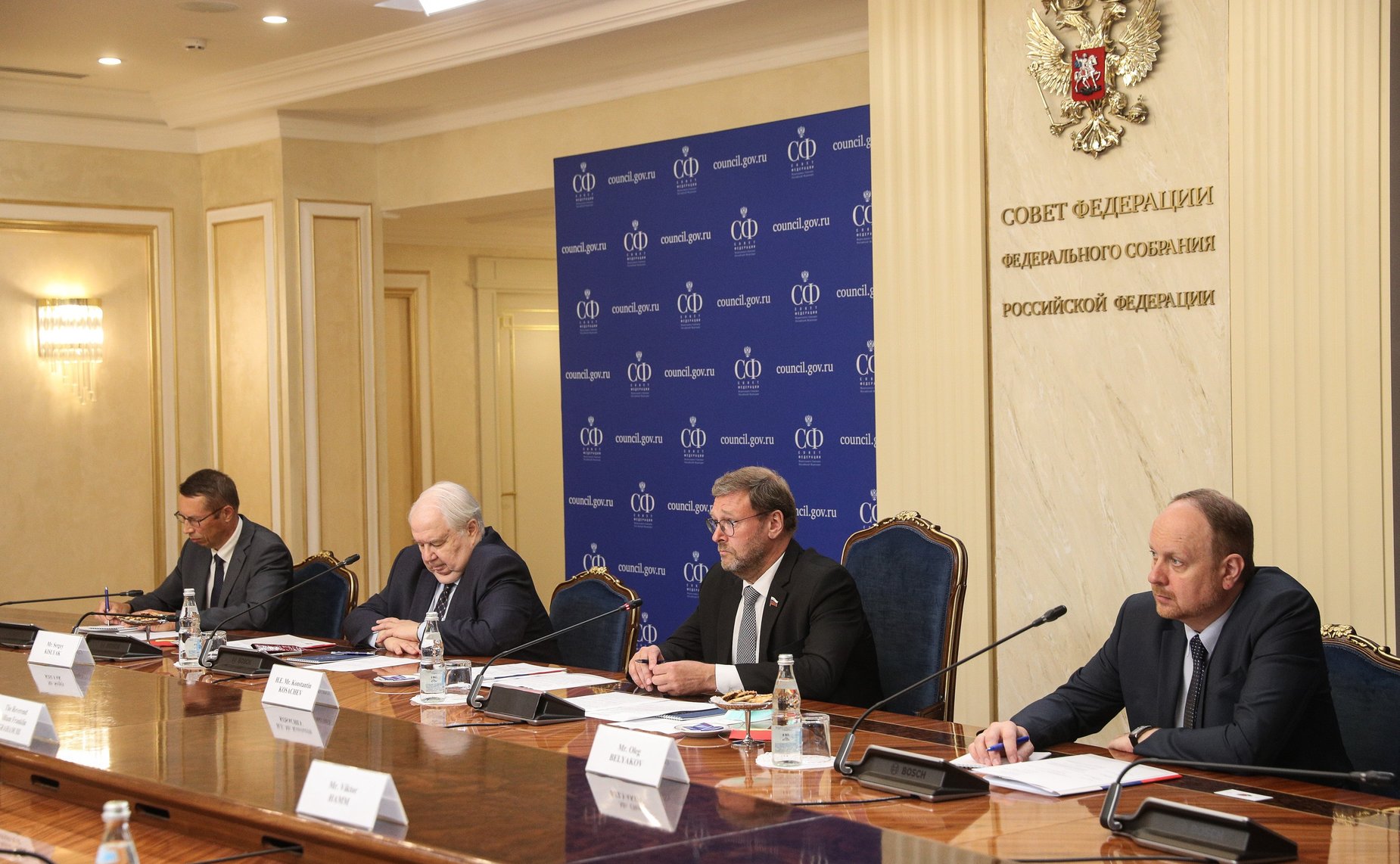 Встреча заместителя Председателя СФ Константина Косачева с президентом Евангелистской ассоциации имени Билли Грэма Франклином Грэмом