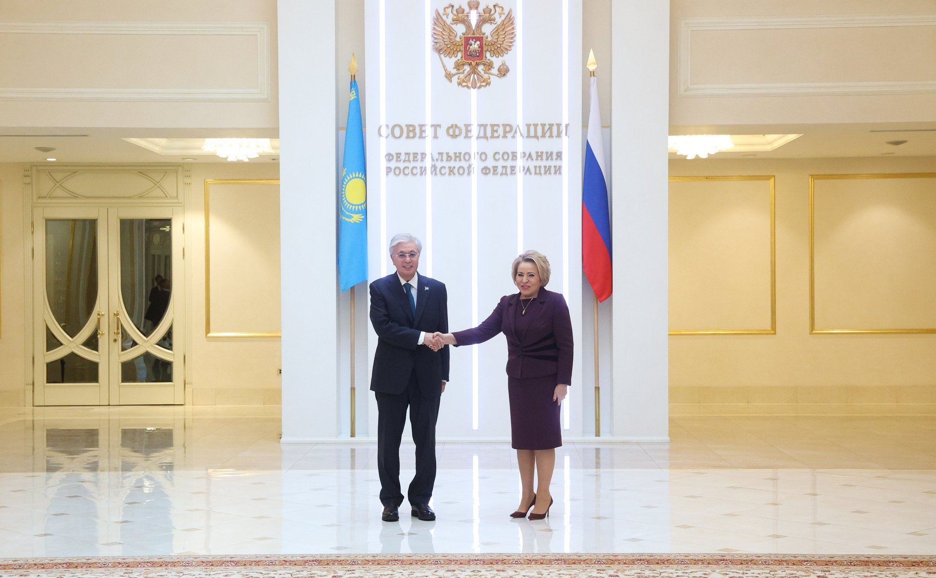 Встреча Председателя Совета Федерации Валентины Матвиенко и Президента Республики Казахстан Касым-Жомарта Токаева