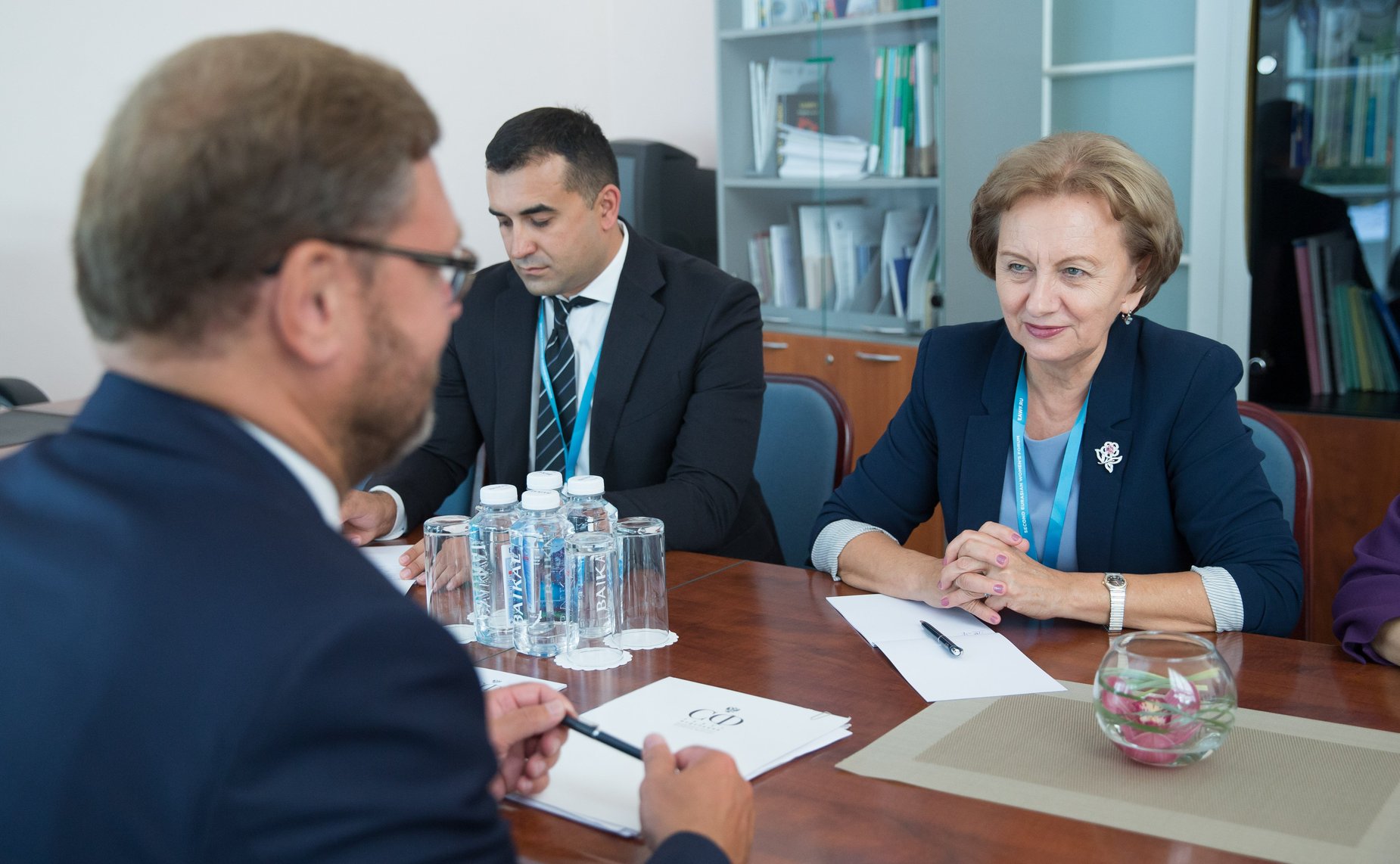 Встреча председателя Комитета СФ по международным делам К. Косачева с делегацией Республики Молдова во главе с З. Гречаный