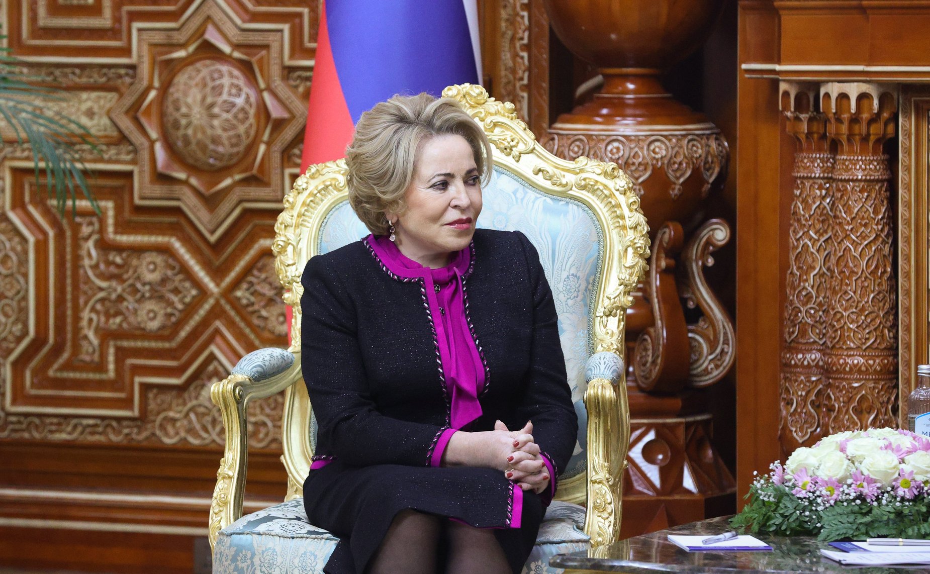 Встреча Председателя Совета Федерации Валентины Матвиенко с Председателем Маджлиси милли Маджлиси Оли Республики Таджикистан Рустами Эмомали