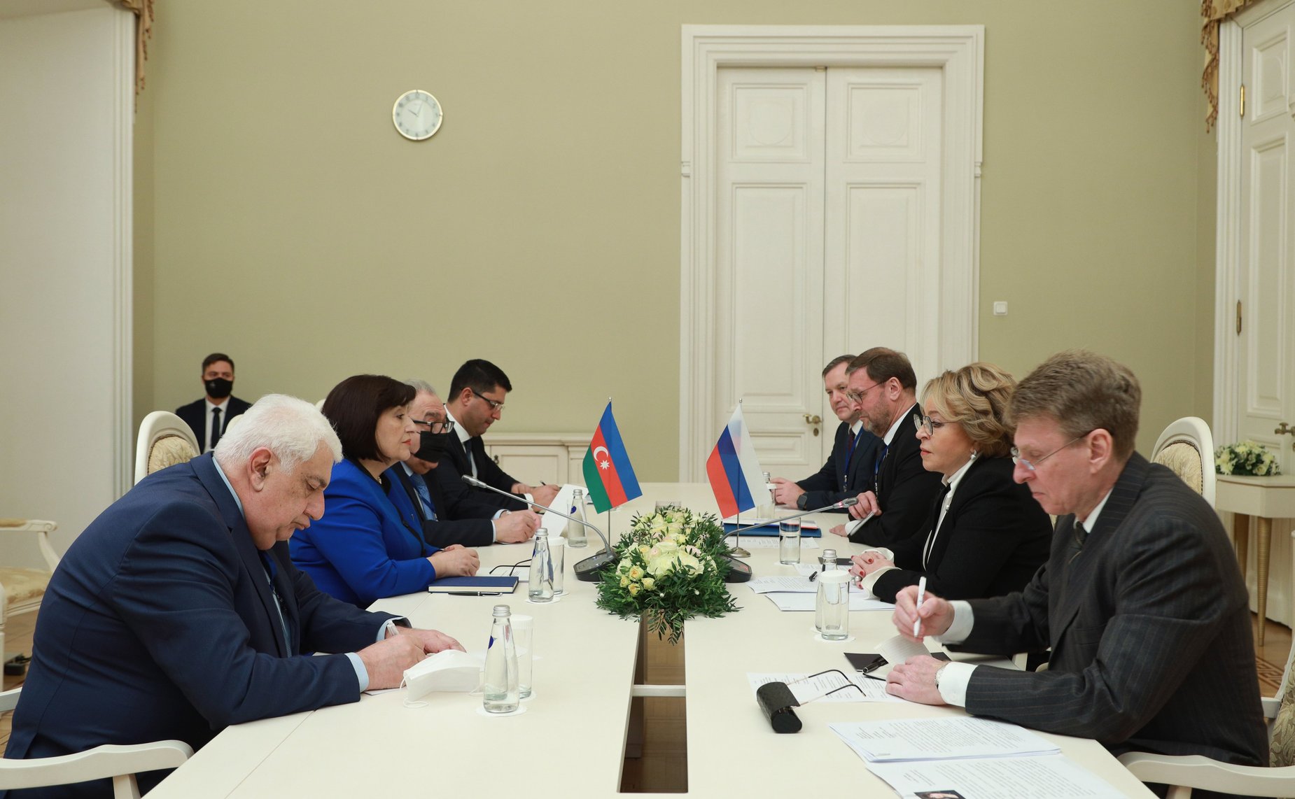 Встреча Председателя Совета МПА СНГ, Председателя СФ Валентины Матвиенко с Председателем Милли Меджлиса Азербайджанской Республики Сахибой Гафаровой