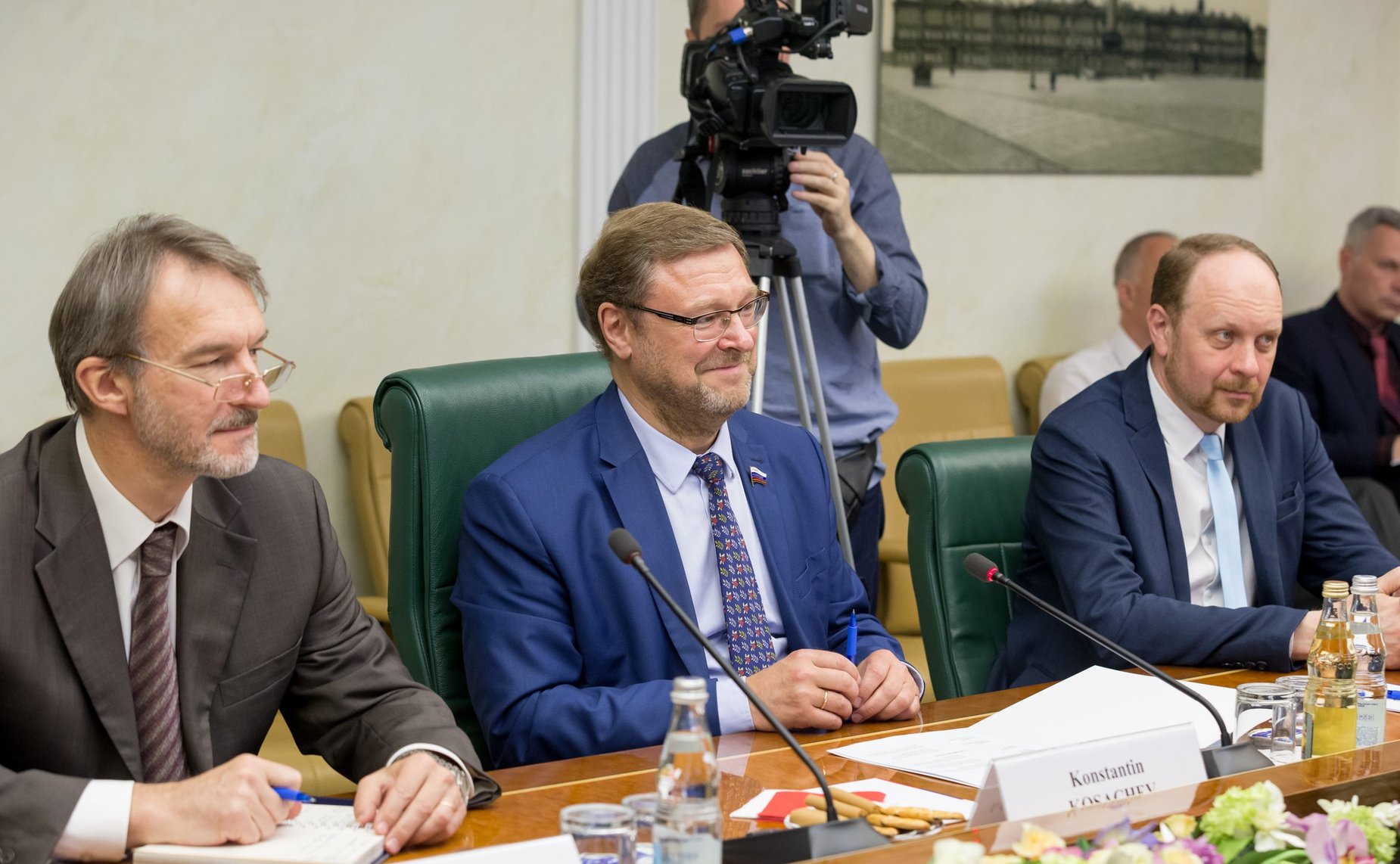 Встреча Константина Косачева с Чрезвычайным и Полномочным Послом ФРГ в РФ Рюдигером фон Фричем