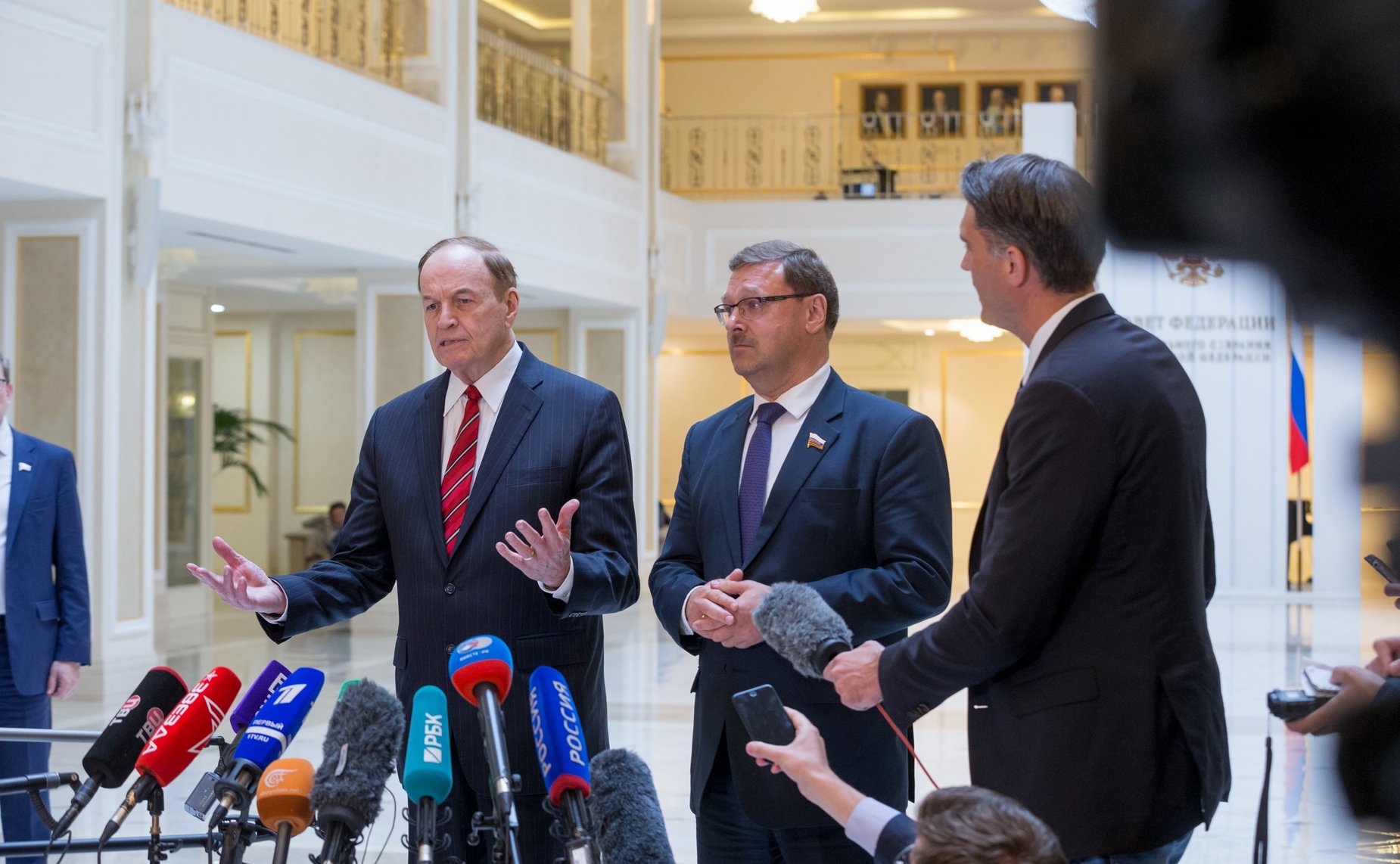 Брифинг К. Косачева и Р. Шелби