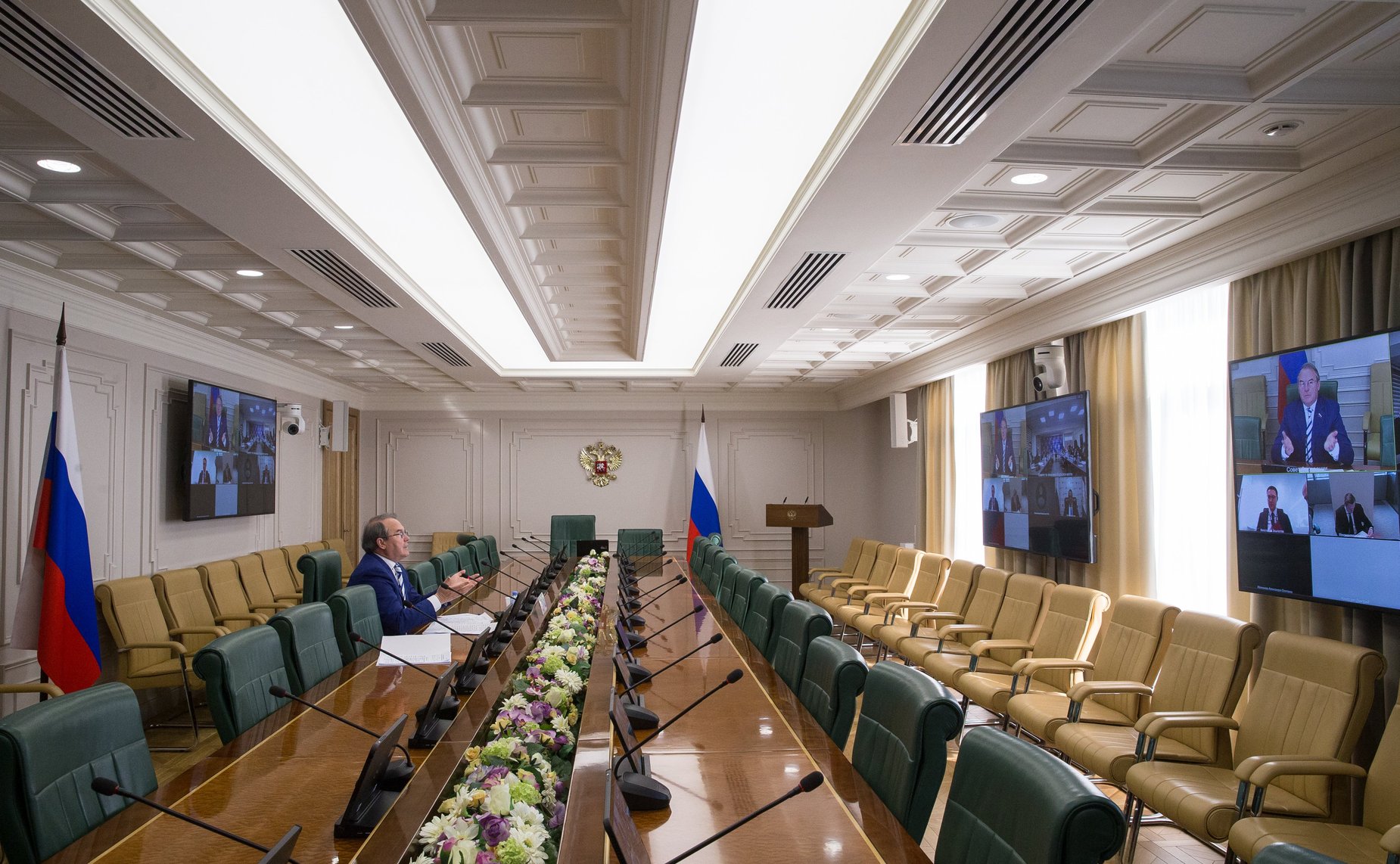 Совместное заседание Комитета СФ по экономической политике с профильными комитетами Маджлиси милли Маджлиси Оли Республики Таджикистан в рамках подготовки VII Межпарламентского форума «Таджикистан-Россия»