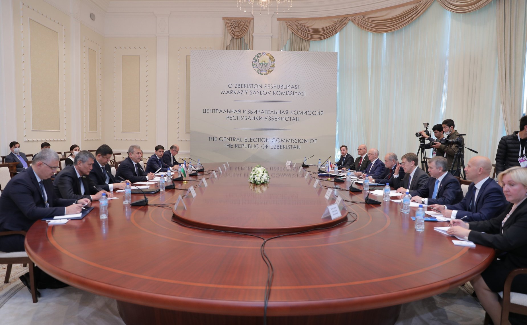 Заседание Межпарламентской комиссии по сотрудничеству Совета Федерации и Сената Олий Мажлиса Республики Узбекистан