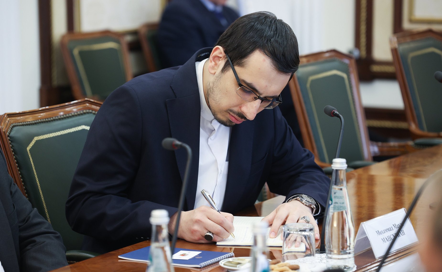 Встреча заместителя Председателя Совета Федерации Константина Косачева с руководителем Организации Гостелерадио Исламской Республики Иран Пейманом Джебели