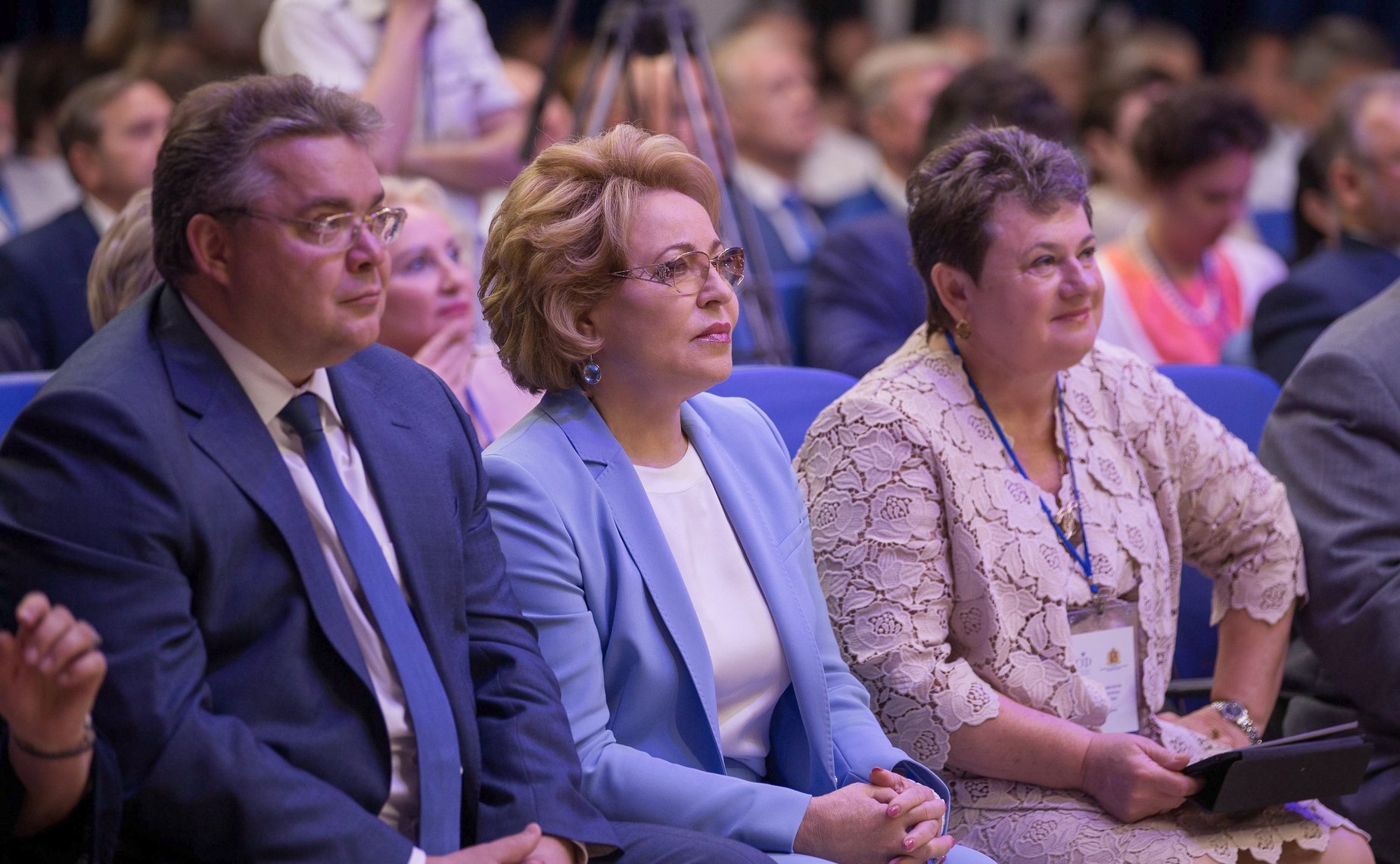 В. Владимиров, В. Матвиенко и С. Орлова