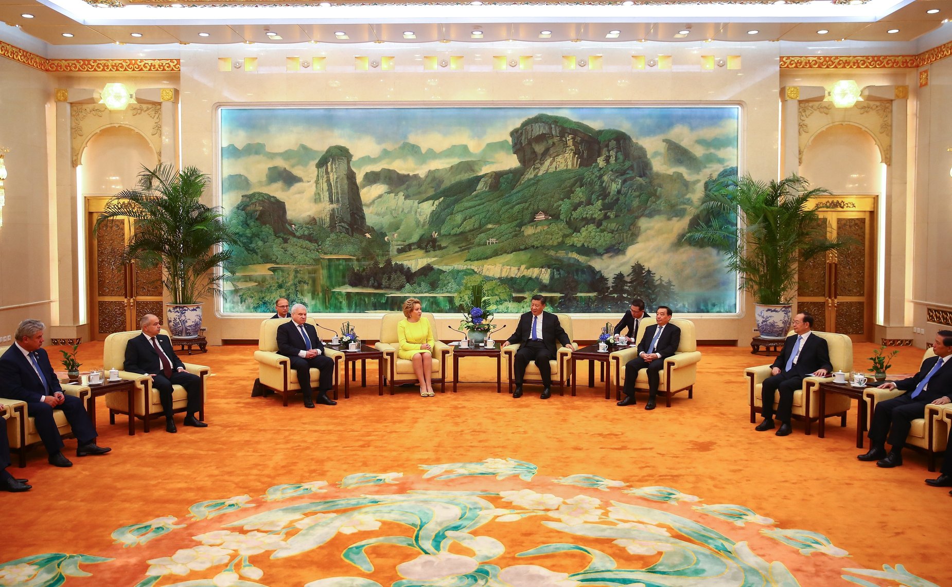 Встреча Председателя Совета Федерации Валентины Матвиенко с Председателем Китайской Народной Республики Си Цзиньпином