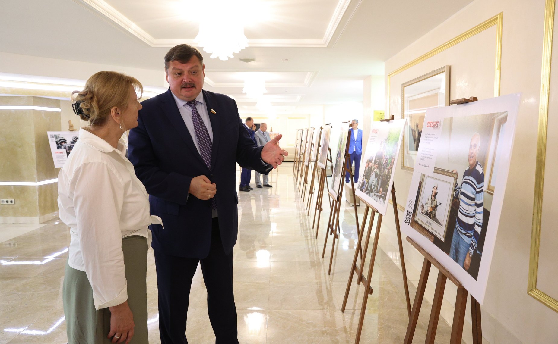 Торжественная церемония открытия в Совете Федерации фотовыставки, посвященной 50-летию со дня образования Группы «Альфа»