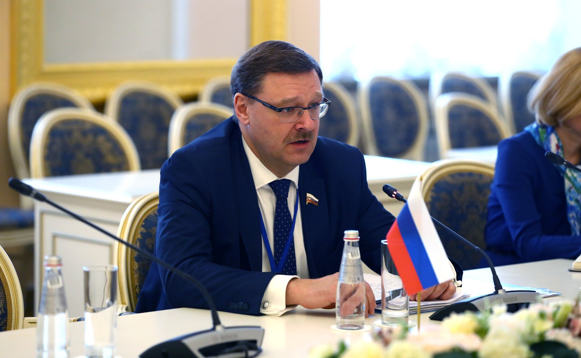 Встреча К. Косачева с узбекскими парламентариями