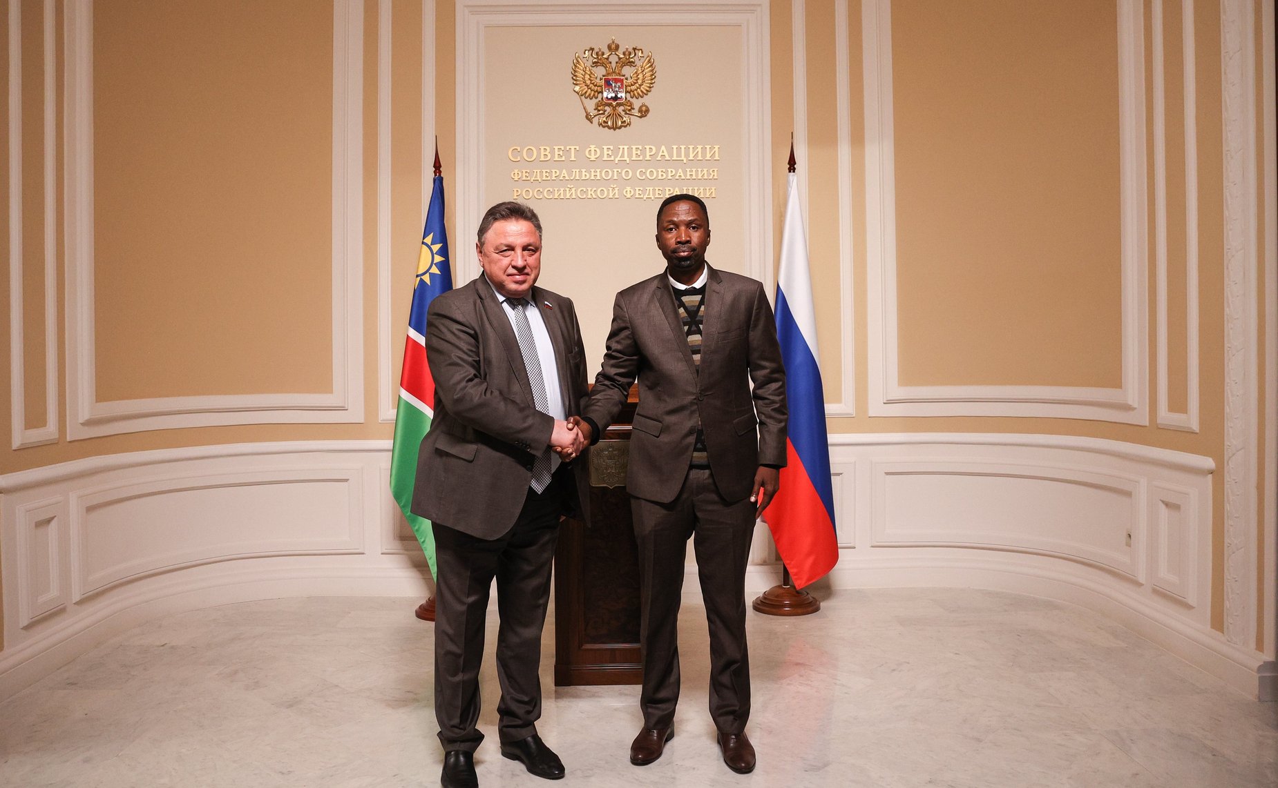 Вячеслав Тимченко провел встречу с Председателем Национального совета Республики Намибии Лукасом Синимбо Мухой