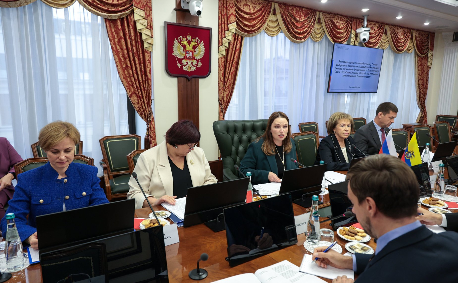 Заседание группы по сотрудничеству Совета Федерации с Национальной ассамблеей Республики Эквадор с участием Чрезвычайного и Полномочного Посла Республики Эквадор в Российской Федерации