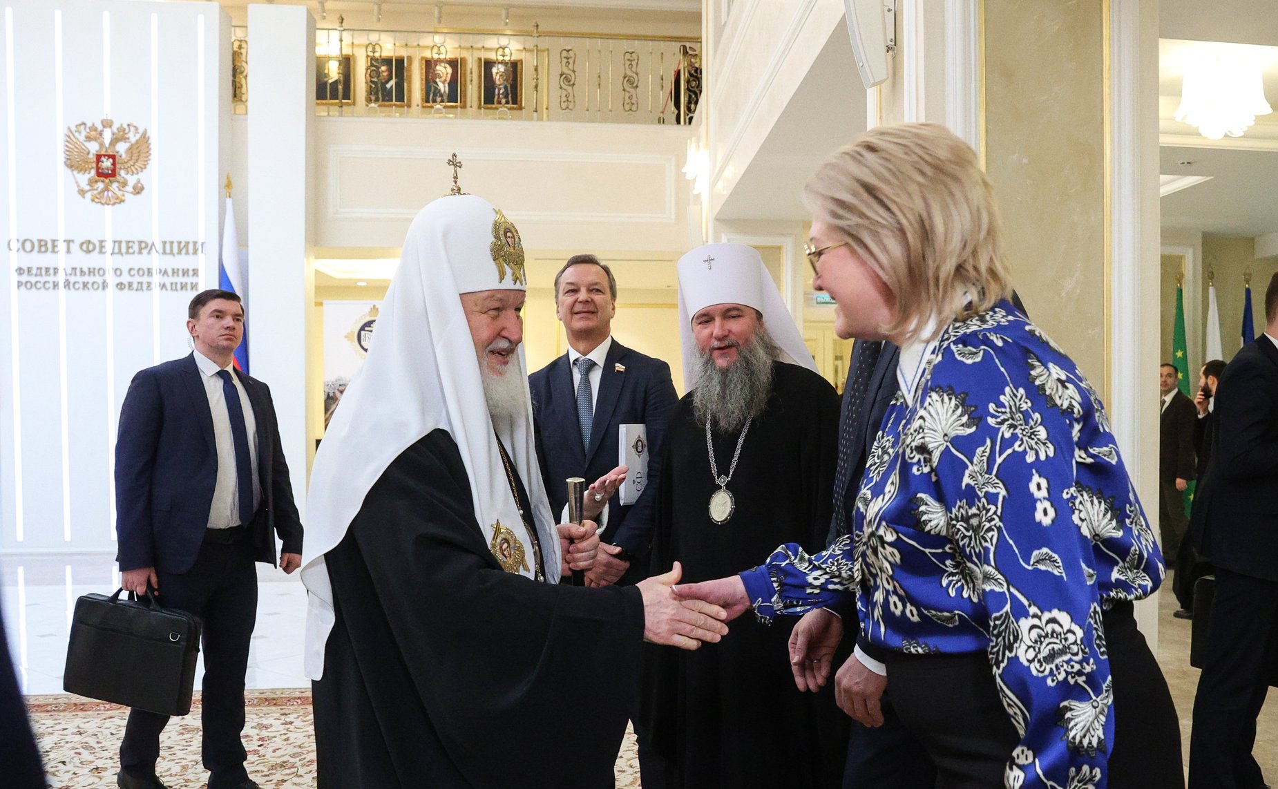 Встреча Председателем Совета Федерации Валентиной Матвиенко Святейшего Патриарха Московского и всея Руси Кирилла в Совете Федерации