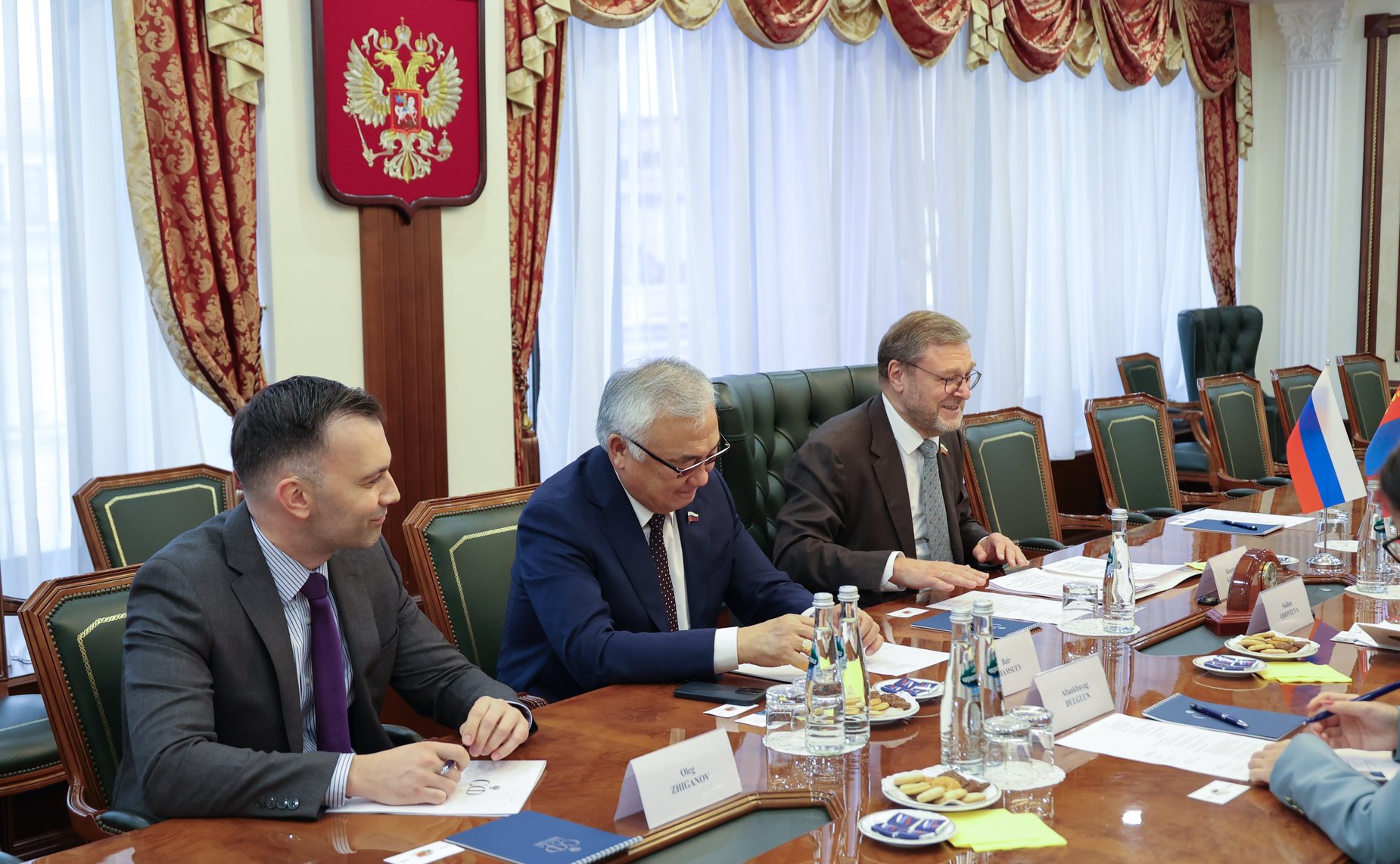 Встреча заместителя Председателя Совета Федерации Константина Косачева с Министром окружающей среды и изменения климата Монголии