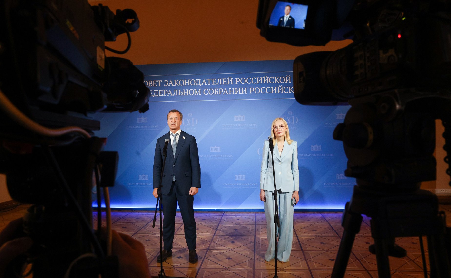 Пресс-подход Андрея Яцкина и Ирины Яровой по итогам заседания Президиума Совета законодателей Российской Федерации