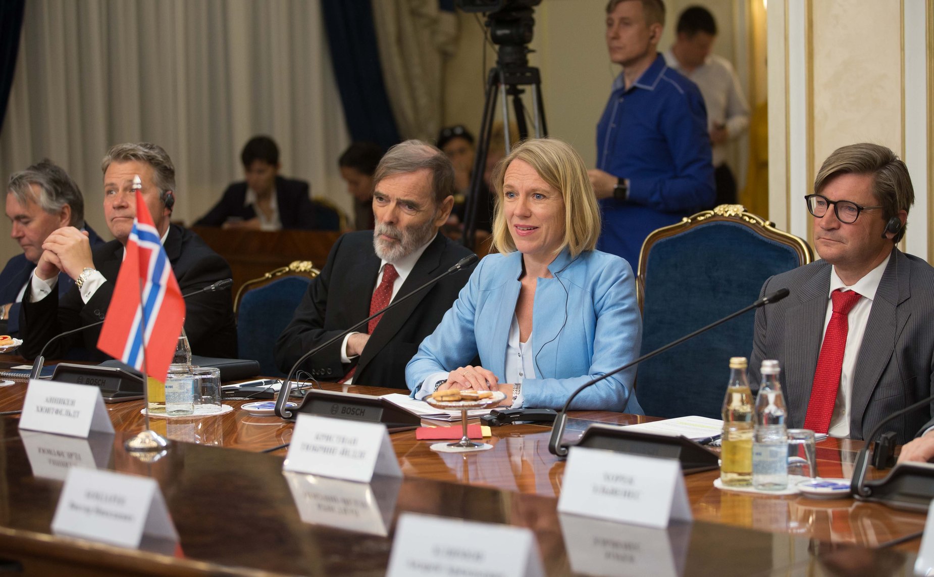 Встреча Константина Косачева с председателем Комитета по вопросам внешней политики и обороны Стортинга Королевства Норвегия Анникен Хюитфельдт