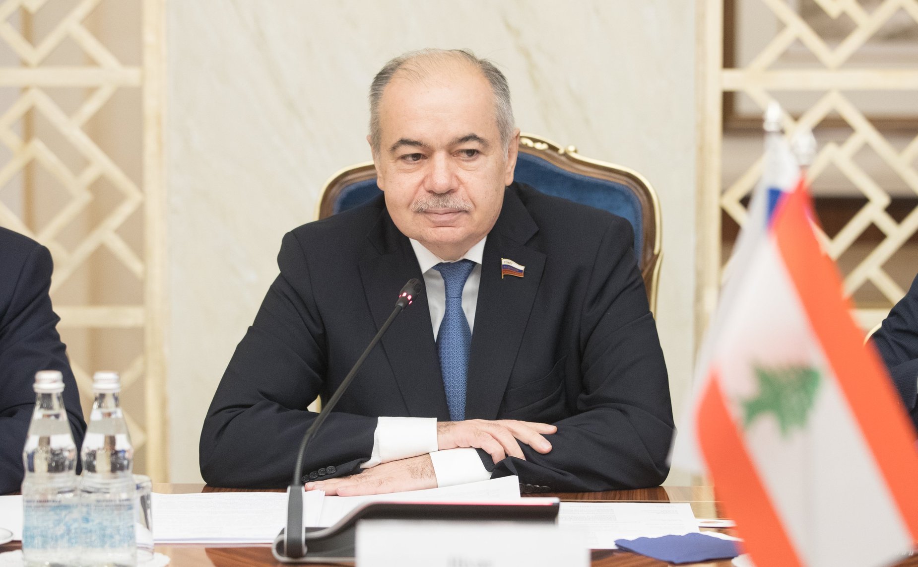 Встреча И. Умаханова с Министром по делам перемещенных лиц Ливанской Республики, Президентом Ливанской демократической партии Т. Арсланом