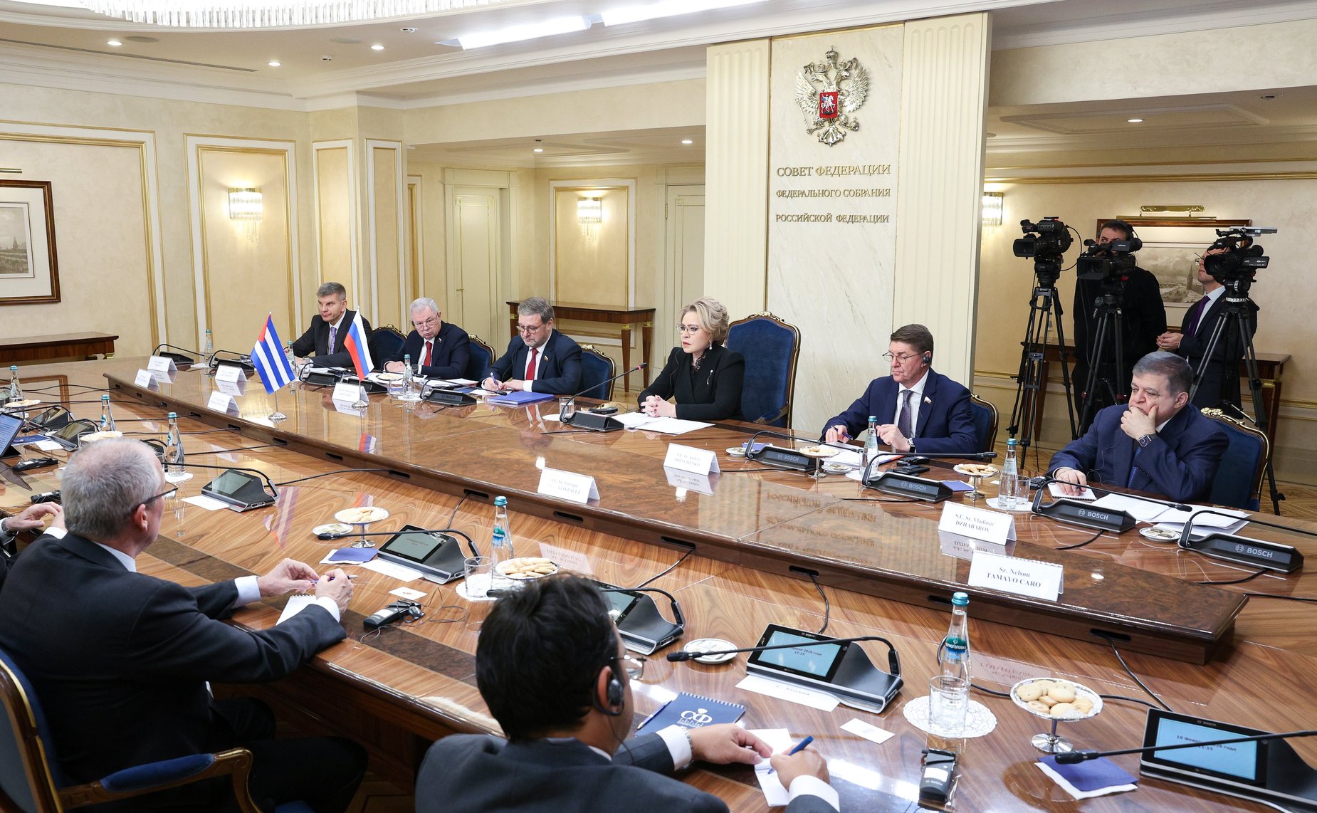 Встреча Председателя Совета Федерации Валентины Матвиенко со специальным представителем Президента Республики Куба, Министром иностранных дел Республики Куба Бруно Родригесом Паррильей