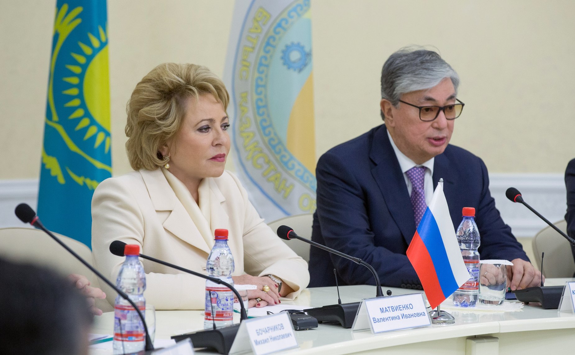 В. Матвиенко и К.-Ж. К. Токаев
