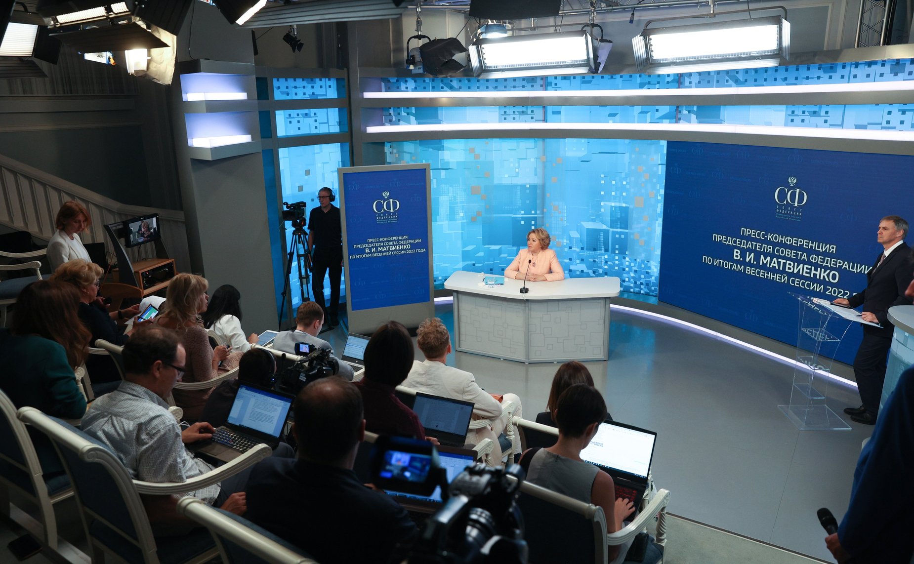 Пресс-конференция Председателя Совета Федерации Валентины Матвиенко по итогам весенней сессии 2022 года