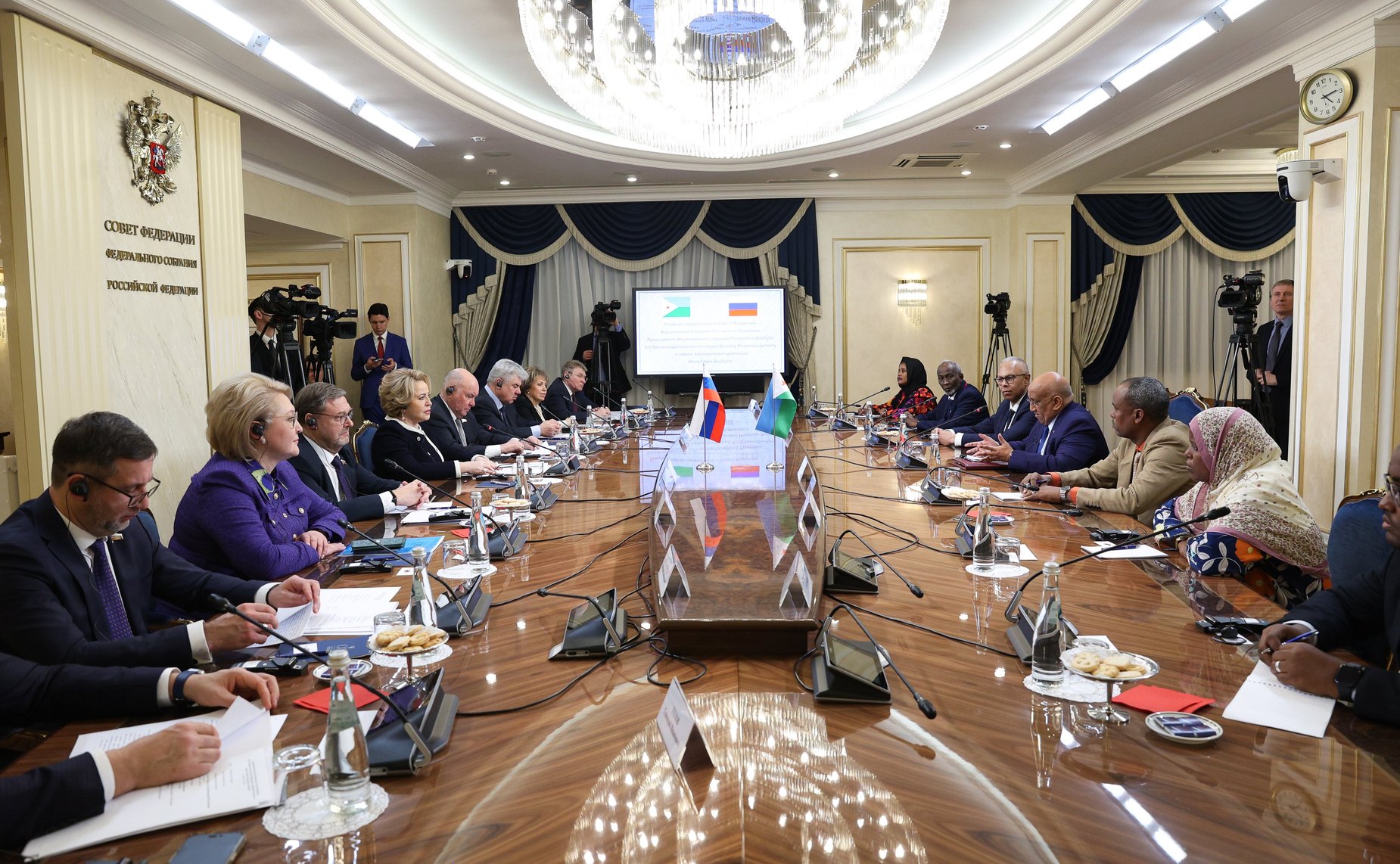Встреча Председателя Совета Федерации Валентины Матвиенко с Председателем Национального собрания Республики Джибути Дилейтой Мохамедом Дилейтой