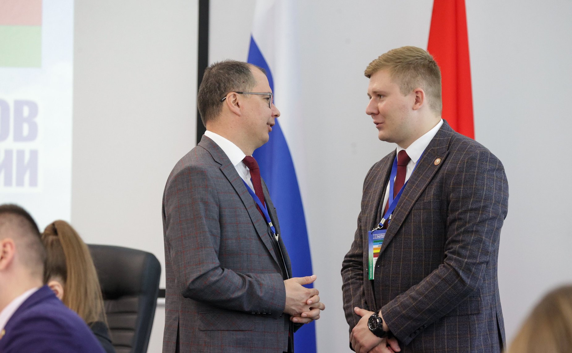 Совместное заседание руководящих органов Молодежного совета (парламента) при Национальном собрании Республики Беларусь и Палаты молодых законодателей при Совете Федерации (Фото Пресс-служба Совета Республики Беларусь)