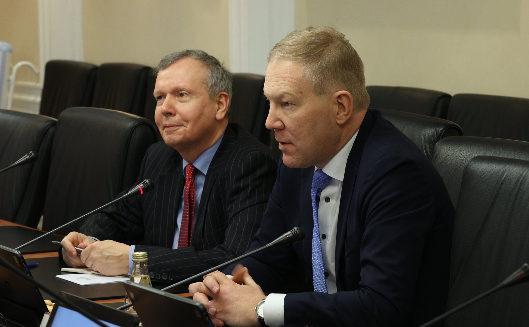Встреча председателя Комитета СФ по международным делам Григория Карасина с председателем Комиссии по иностранным делам Рийгикогу Эстонской Республики Марко Михкельсоном