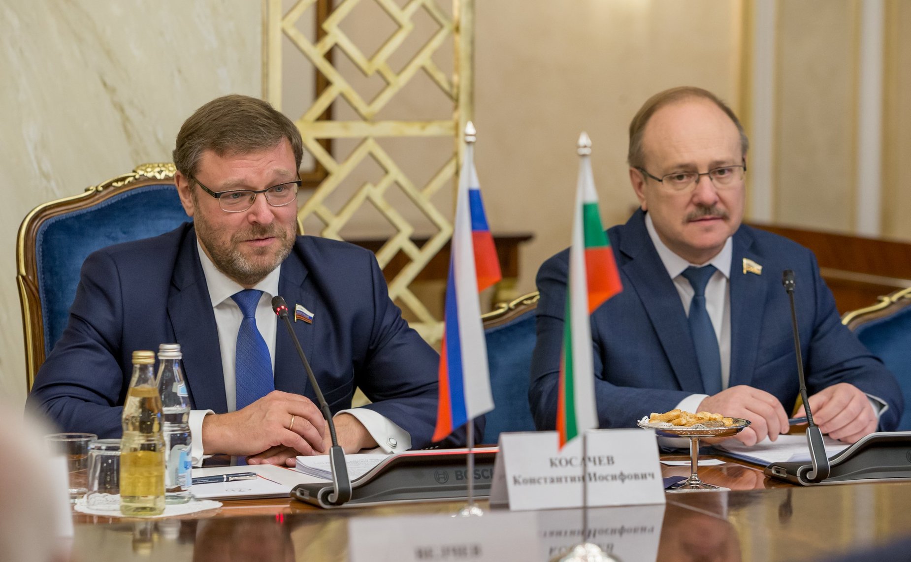 Встреча К. Косачева с заместителем Председателя Народного Собрания Болгарии Е. Христовым