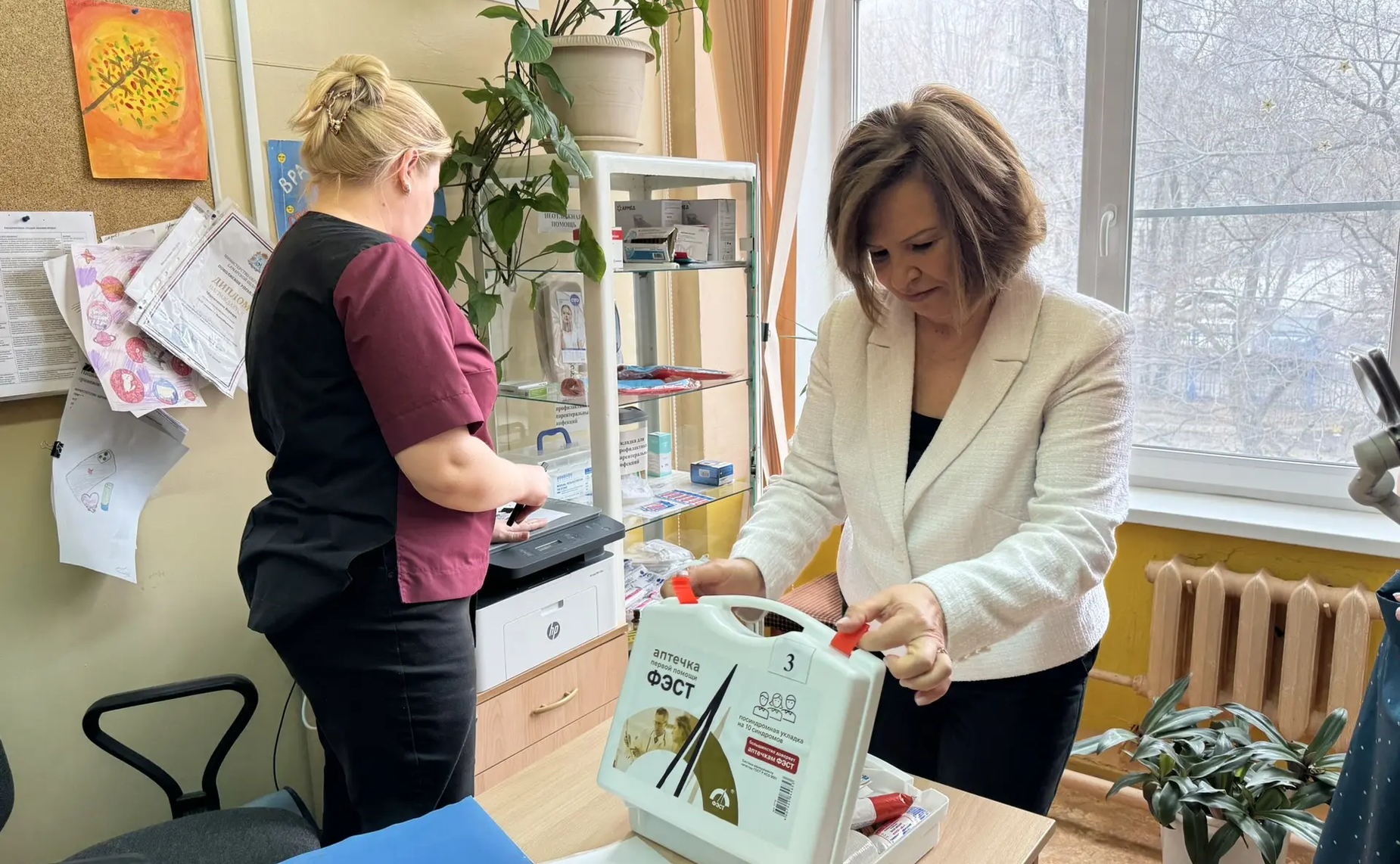 Марина Сидухина оценила организацию школьного питания и медицинского обслуживания в школах Новокуйбышевска