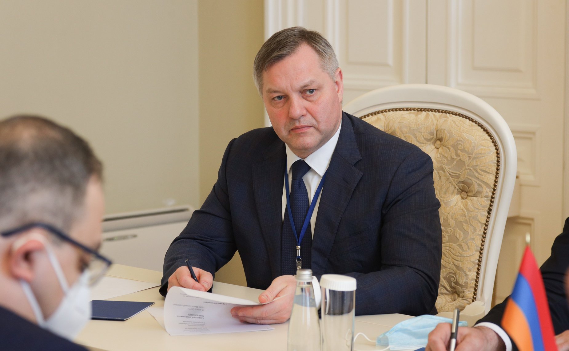 Встреча Председателя Совета МПА СНГ, Председателя СФ Валентины Матвиенко с Председателем Национального Собрания Республики Армения Араратом Самвеловичем Мирзояном