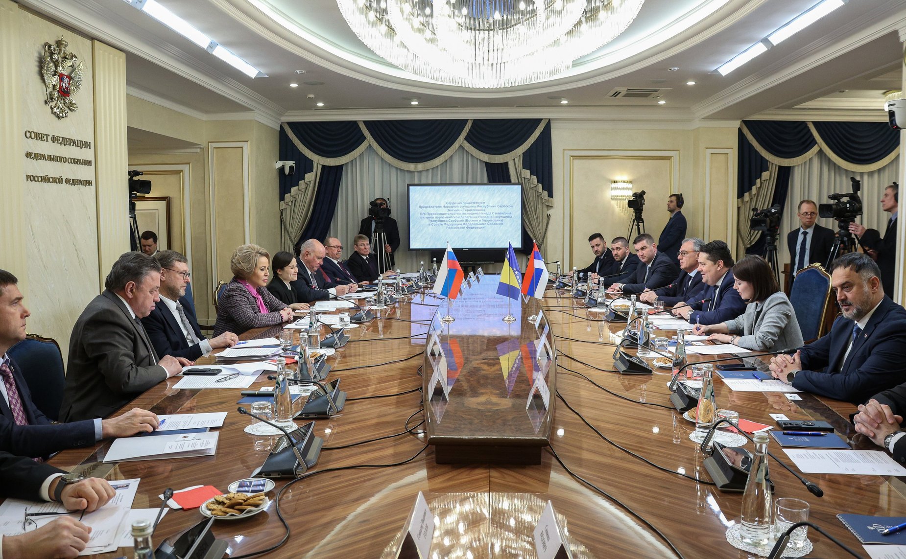 Валентина Матвиенко провела встречу с Председателем Народной скупщины Республики Сербской Ненадом Стевандичем