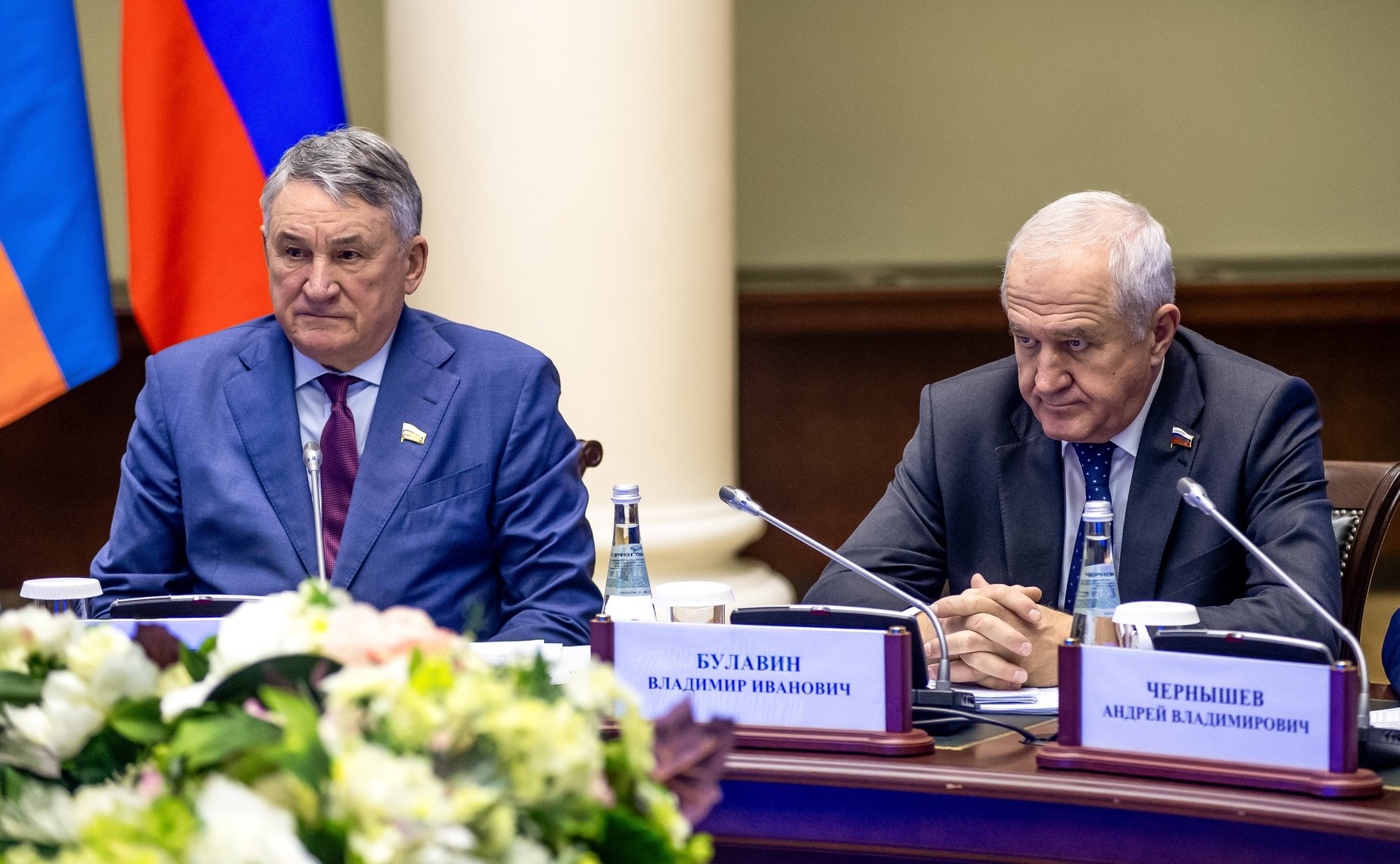 Заместитель Председателя Совета Федерации Юрий Воробьев и заместитель Председателя Национального Собрания Республики Армения Акоб Аршакян провели встречу в Санкт-Петербурге